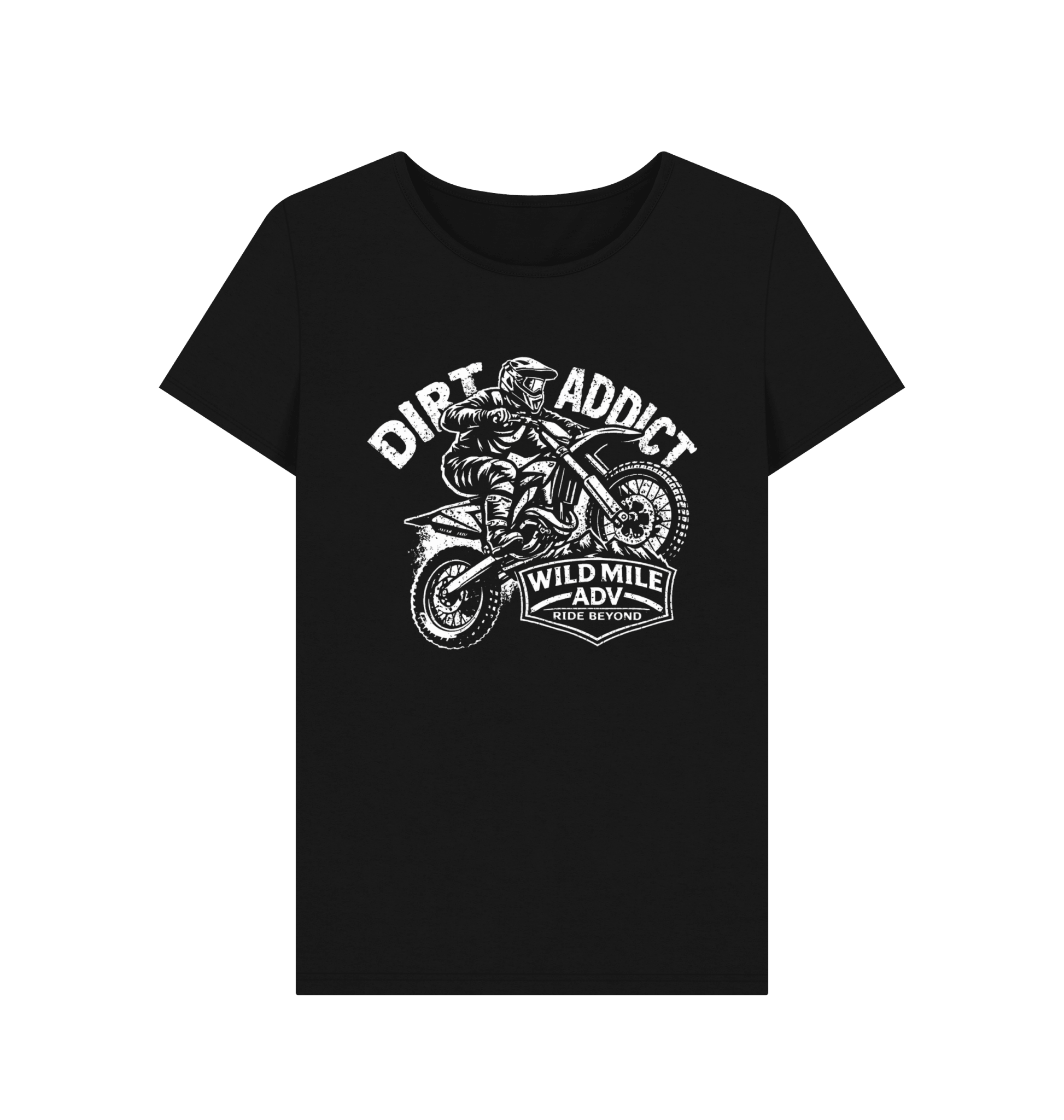 WMADV - Womens Dirt Addict CrewTee - Wild Mile ADVPrinted T-shirt