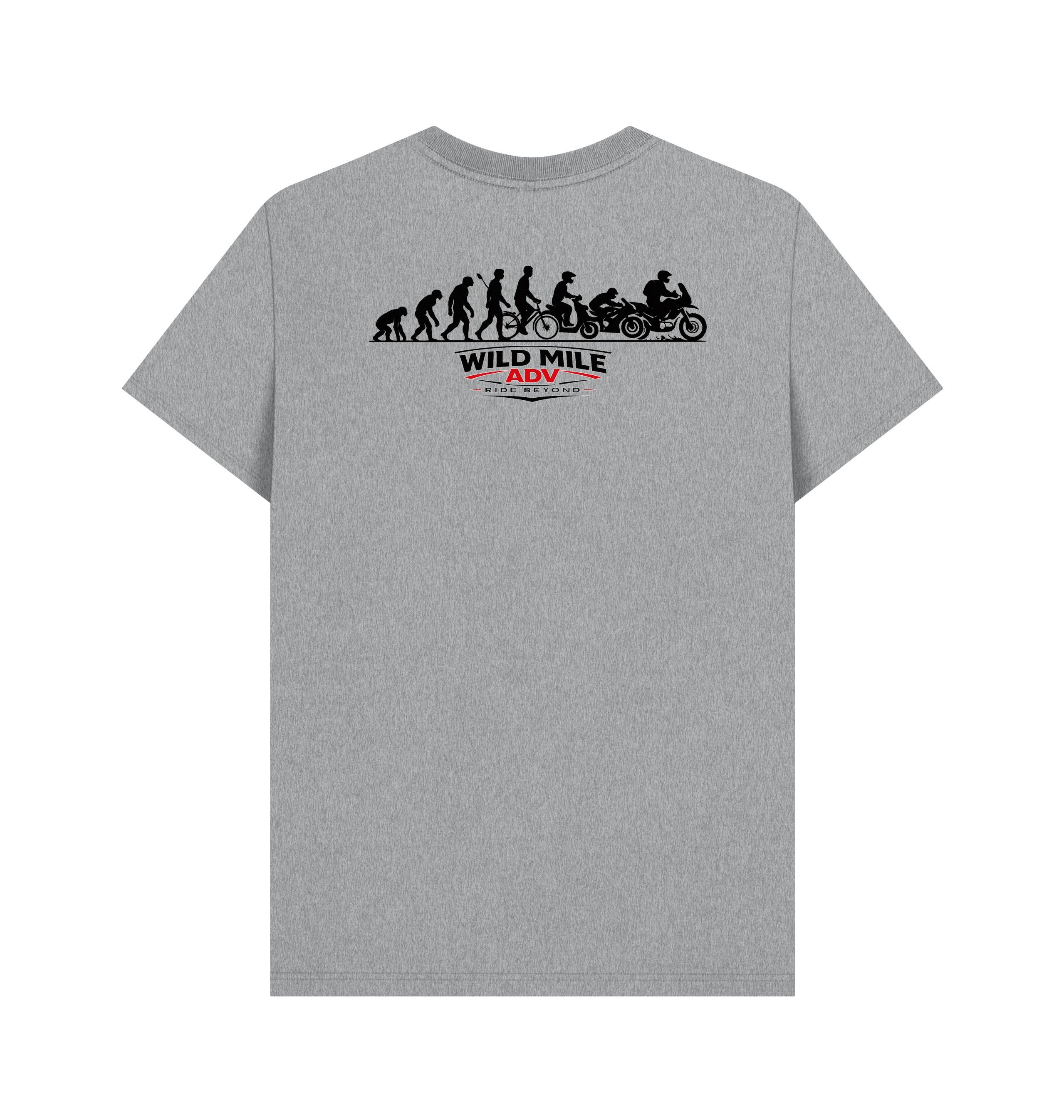 Athletic Grey Printed T-shirt Back
