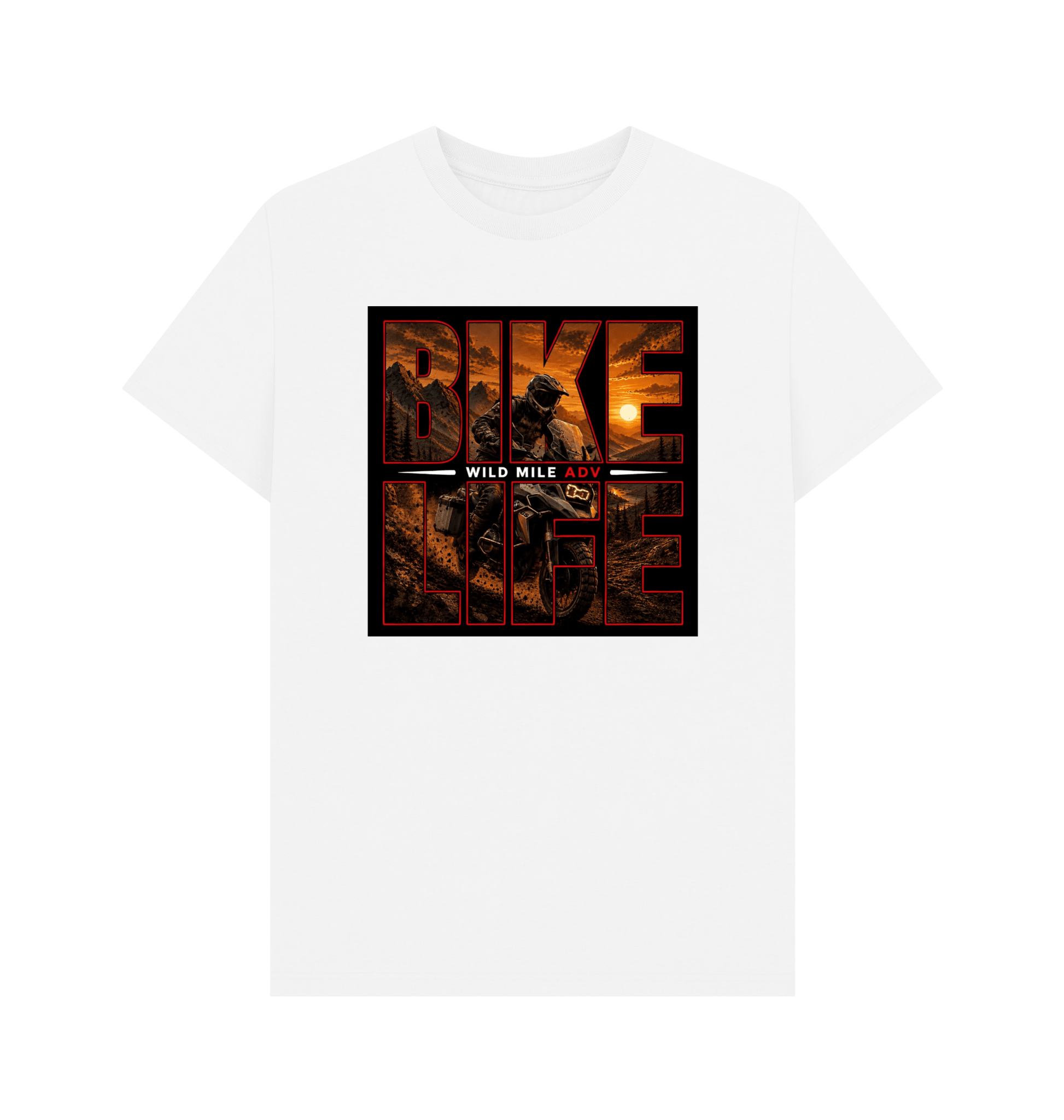 WMADV - Bike Life Tee - Wild Mile ADVPrinted T-shirt