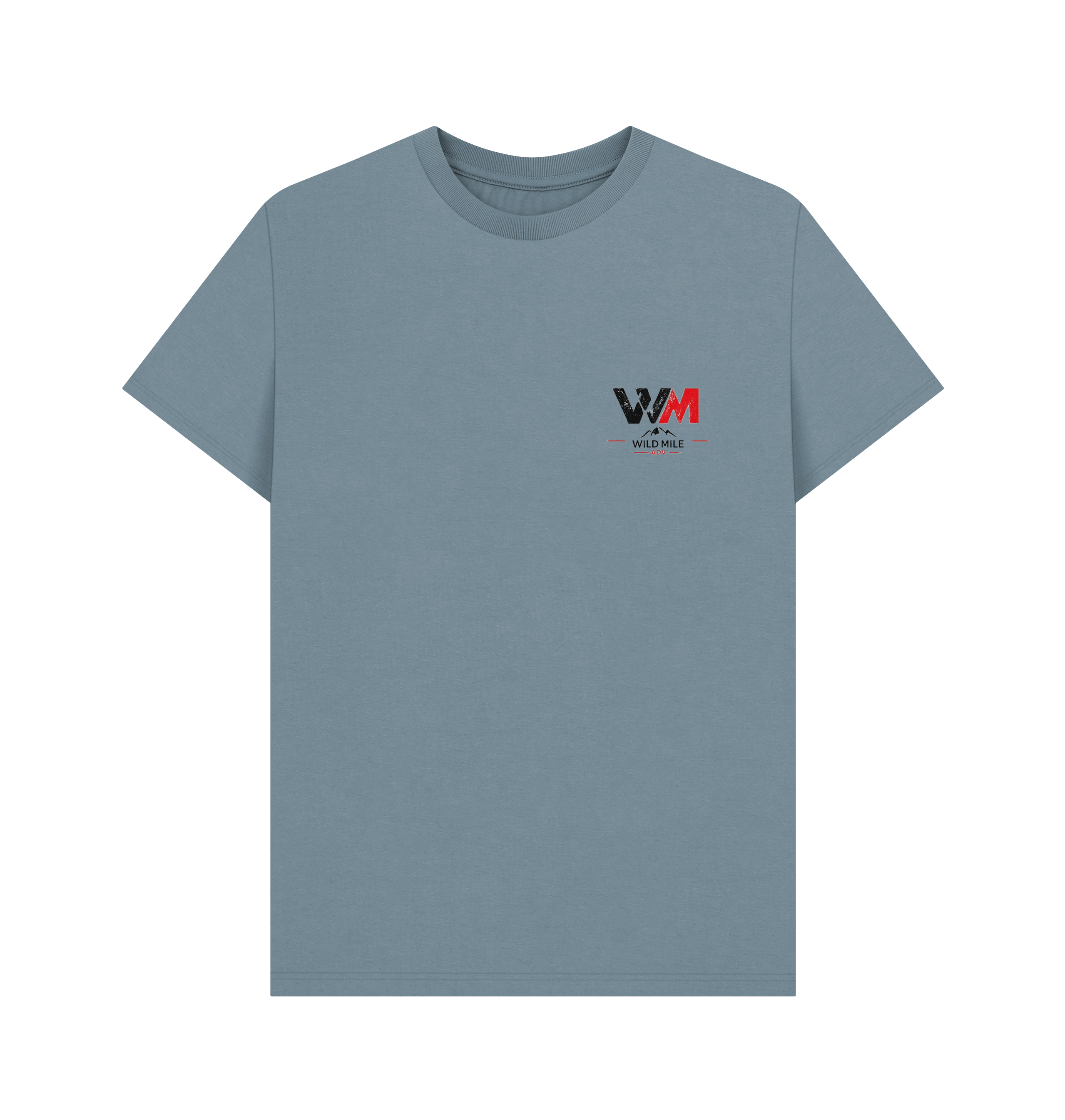 Stone Blue Printed T-shirt Front