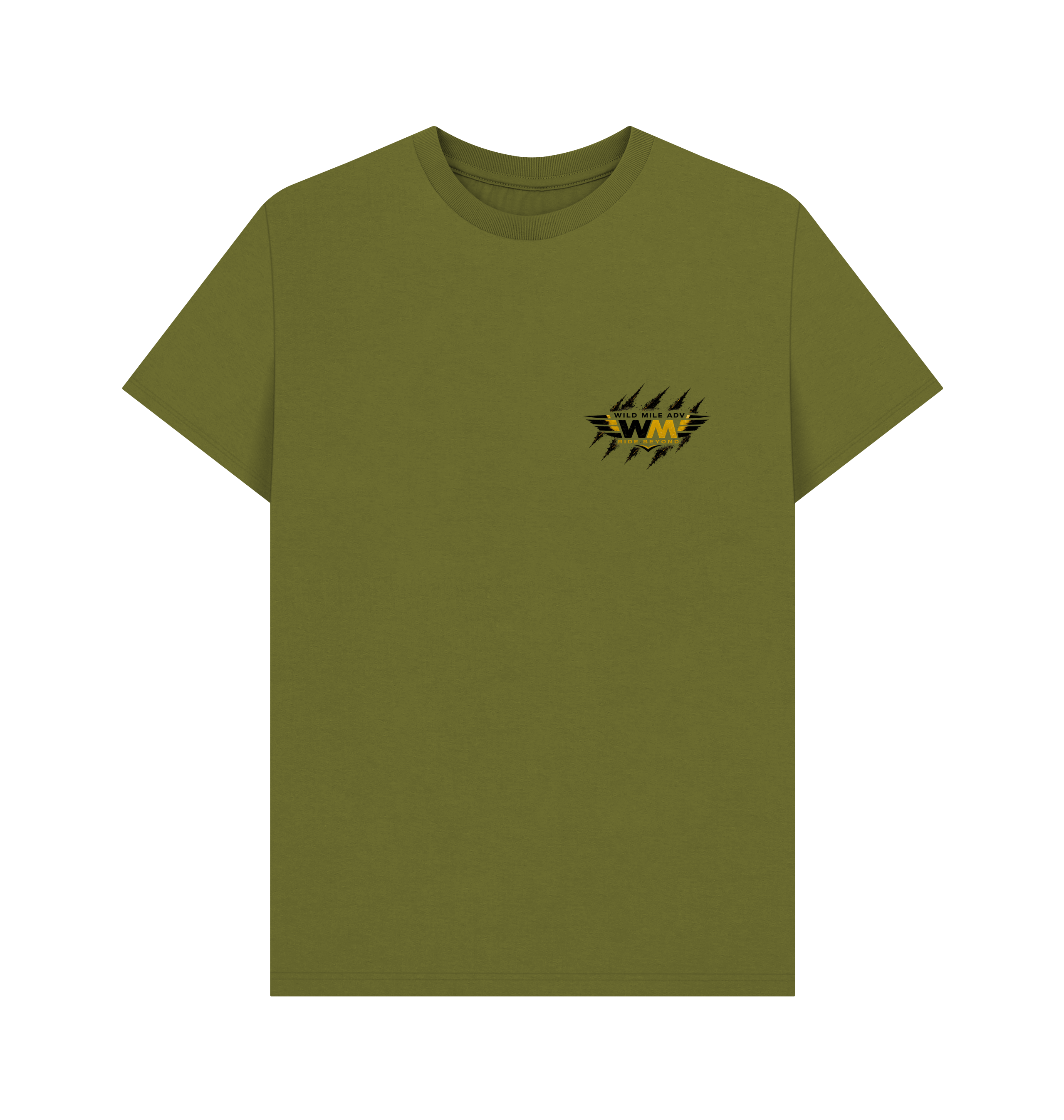 Moss Green Printed T-shirt Front
