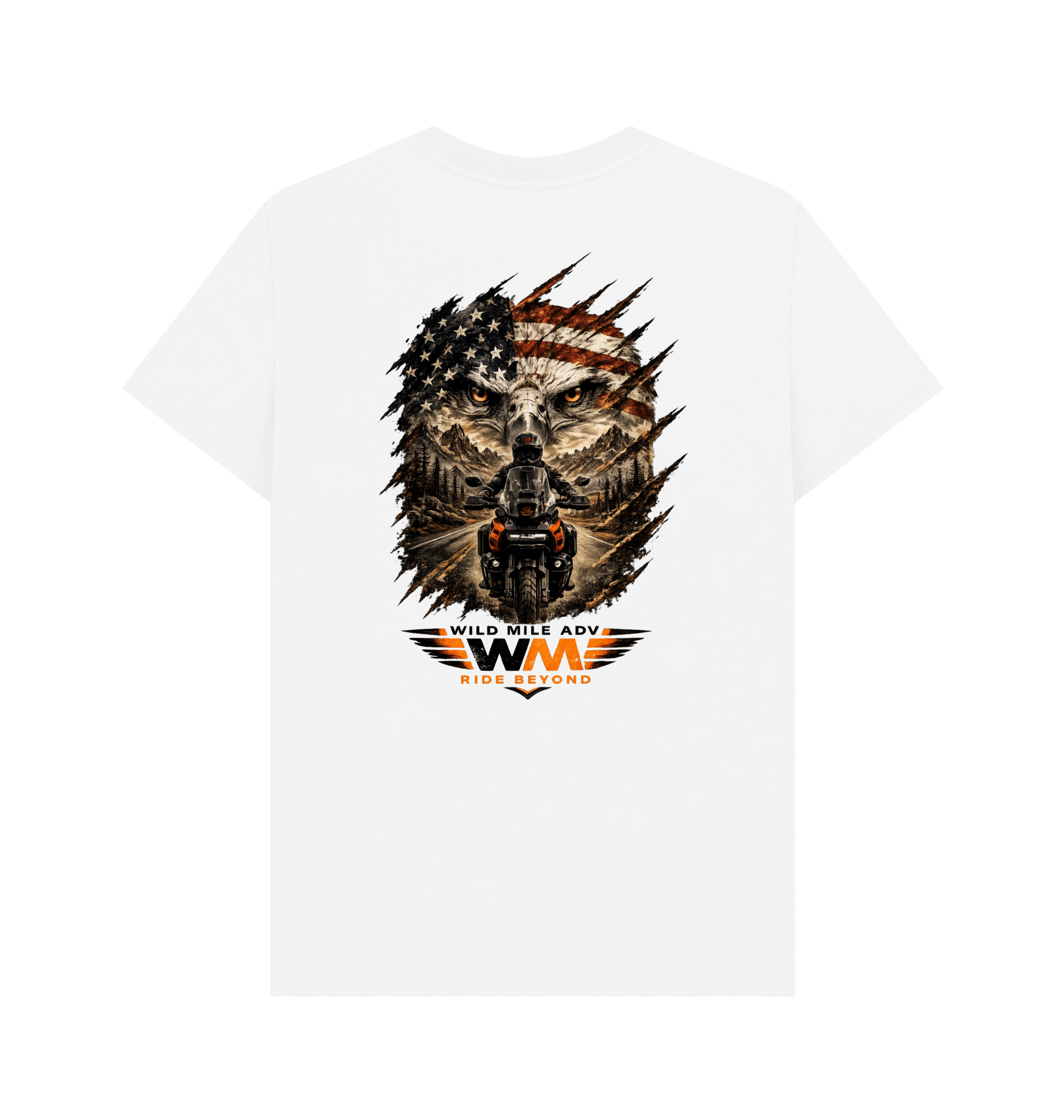 White Printed T-shirt Back