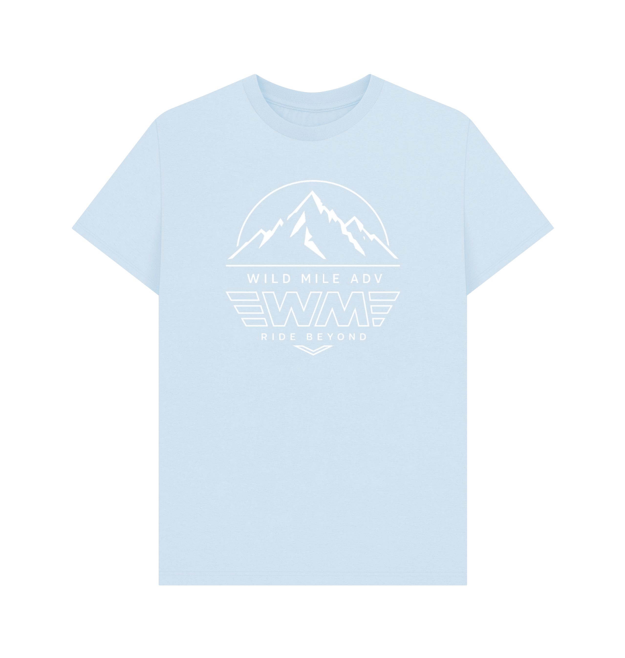 Sky Blue Printed T-shirt Front