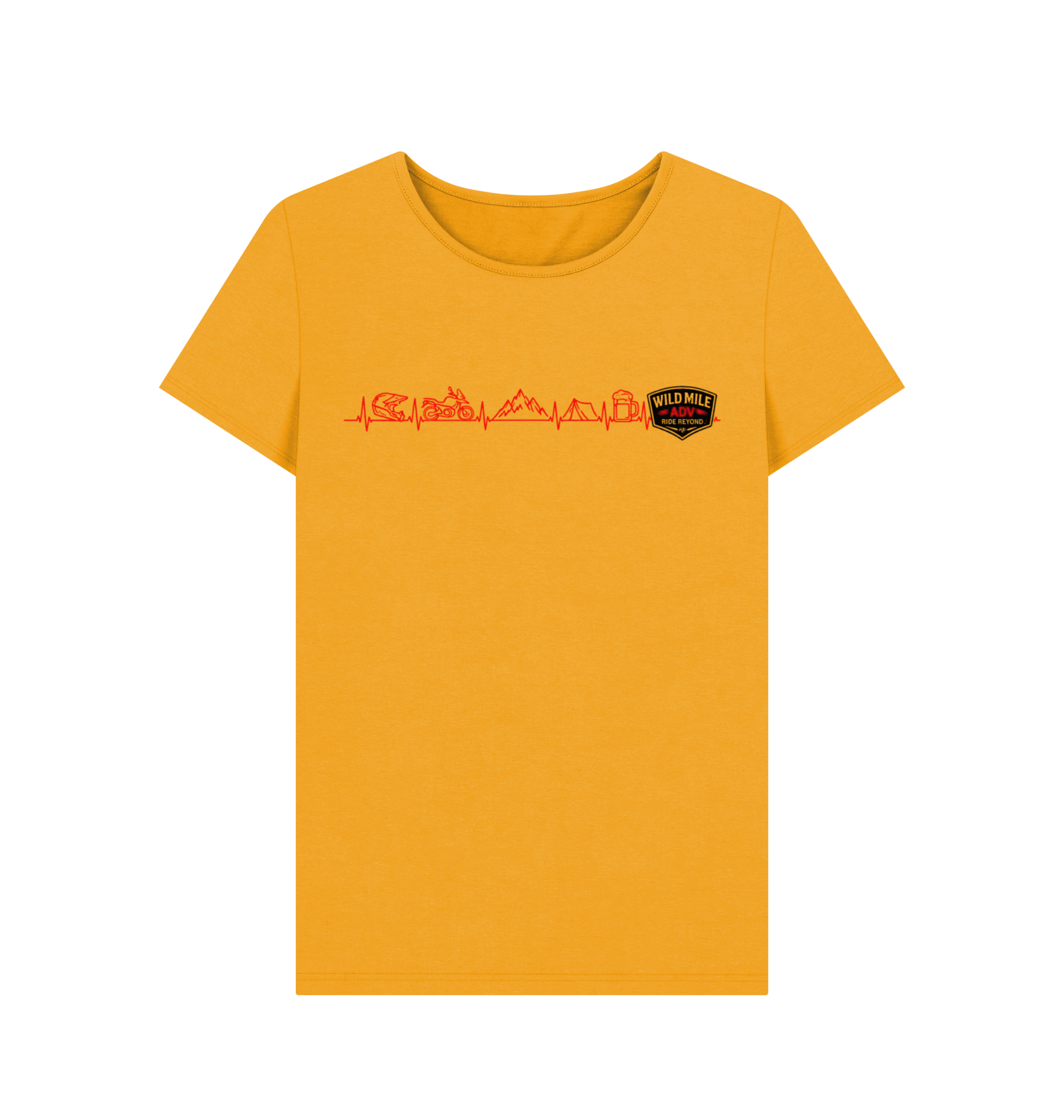 WMADV - Women's Heart Rate Crew Tee - Wild Mile ADVPrinted T-shirt