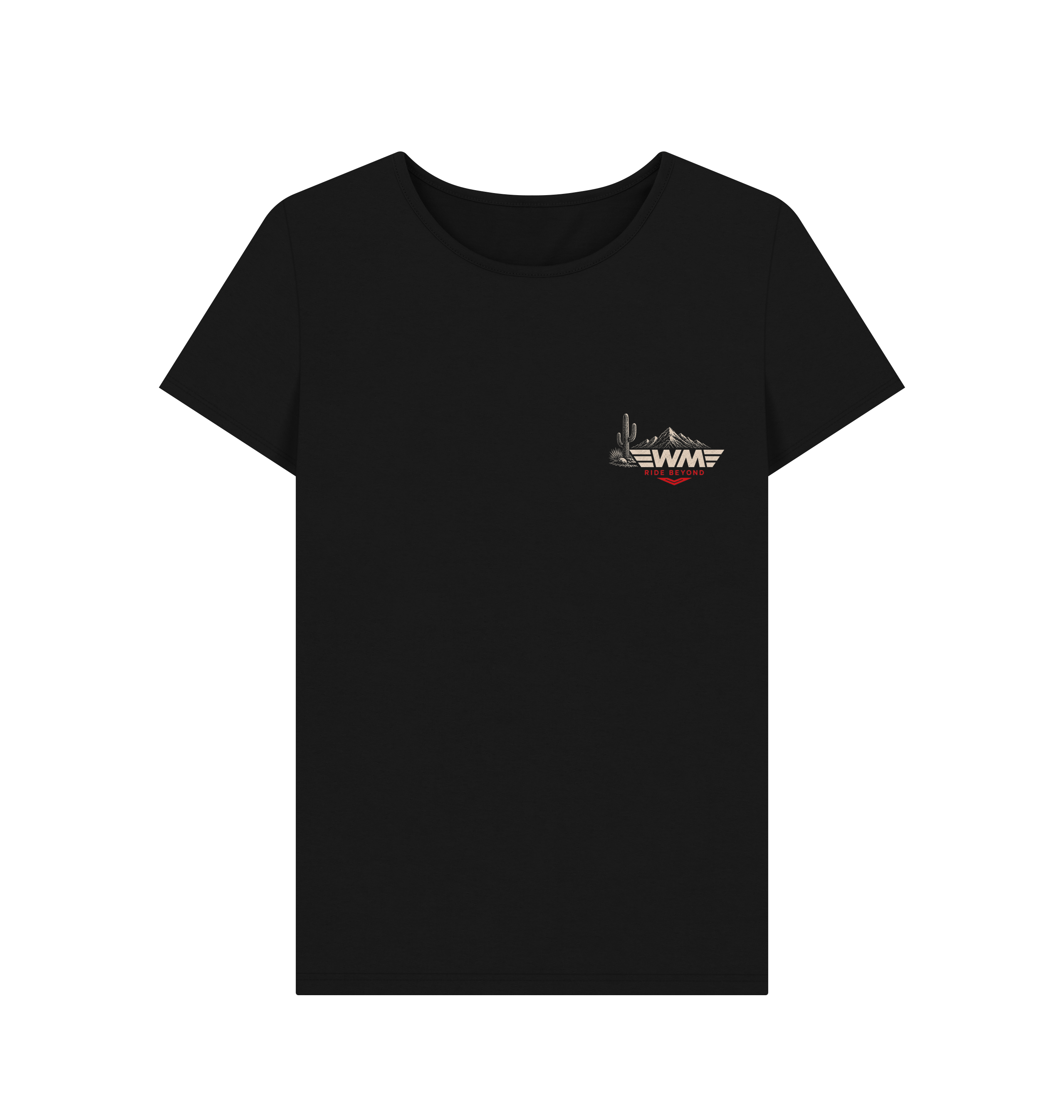 Black Printed T-shirt Front