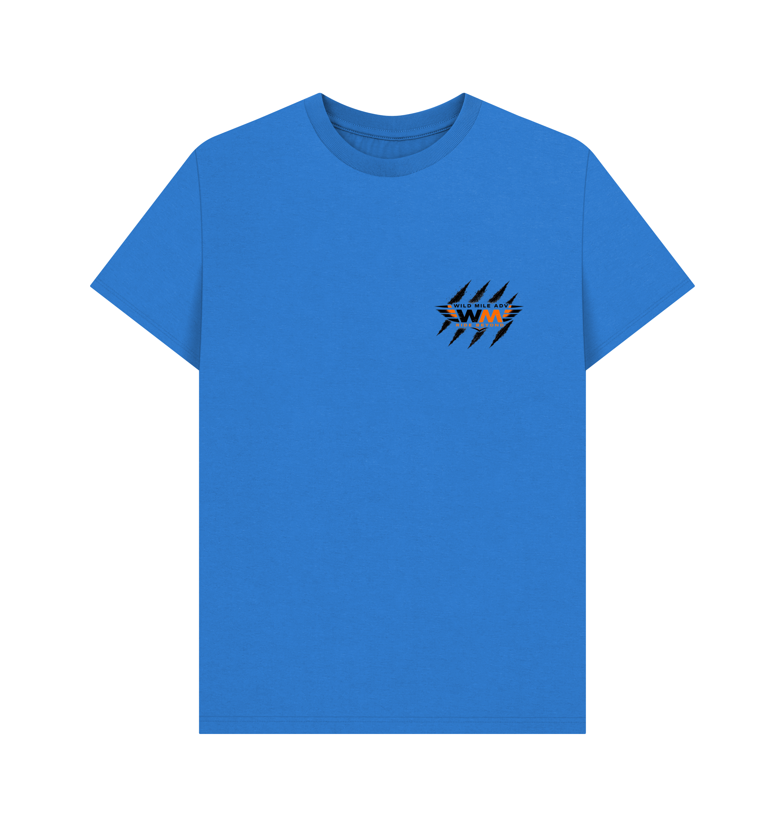 Bright Blue Printed T-shirt Front
