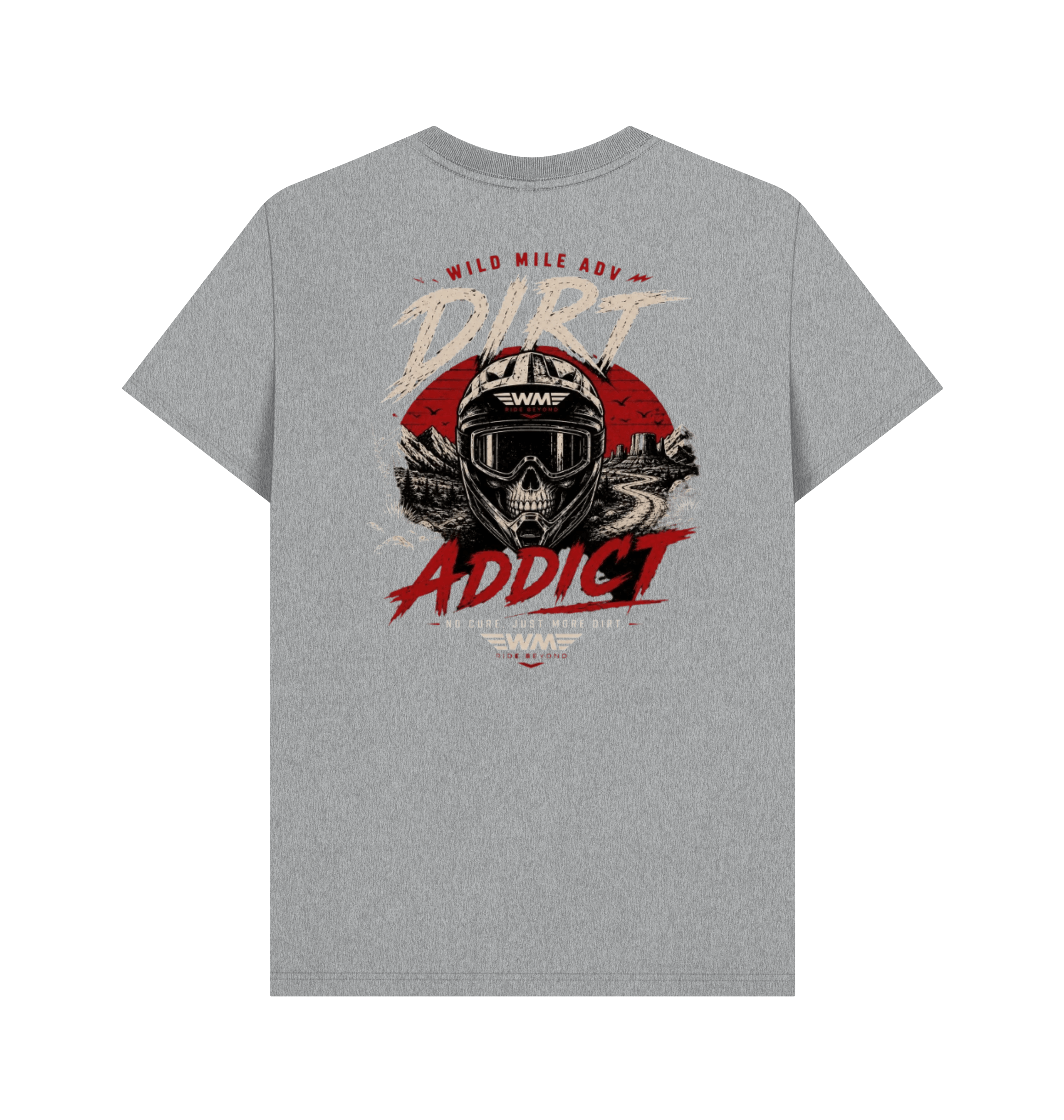 Athletic Grey Printed T-shirt Back