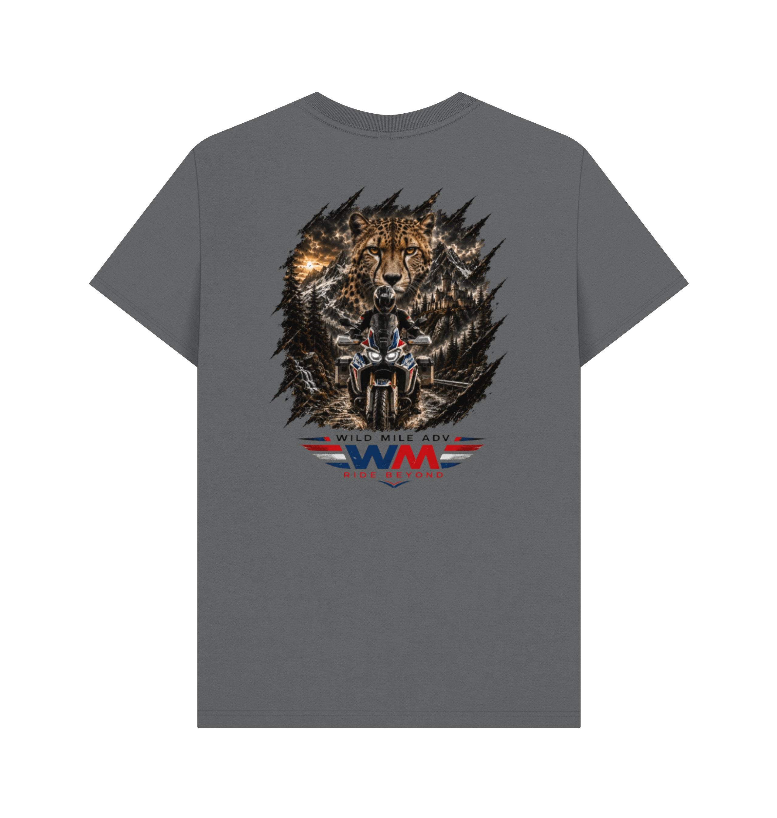 Slate Grey Printed T-shirt Back