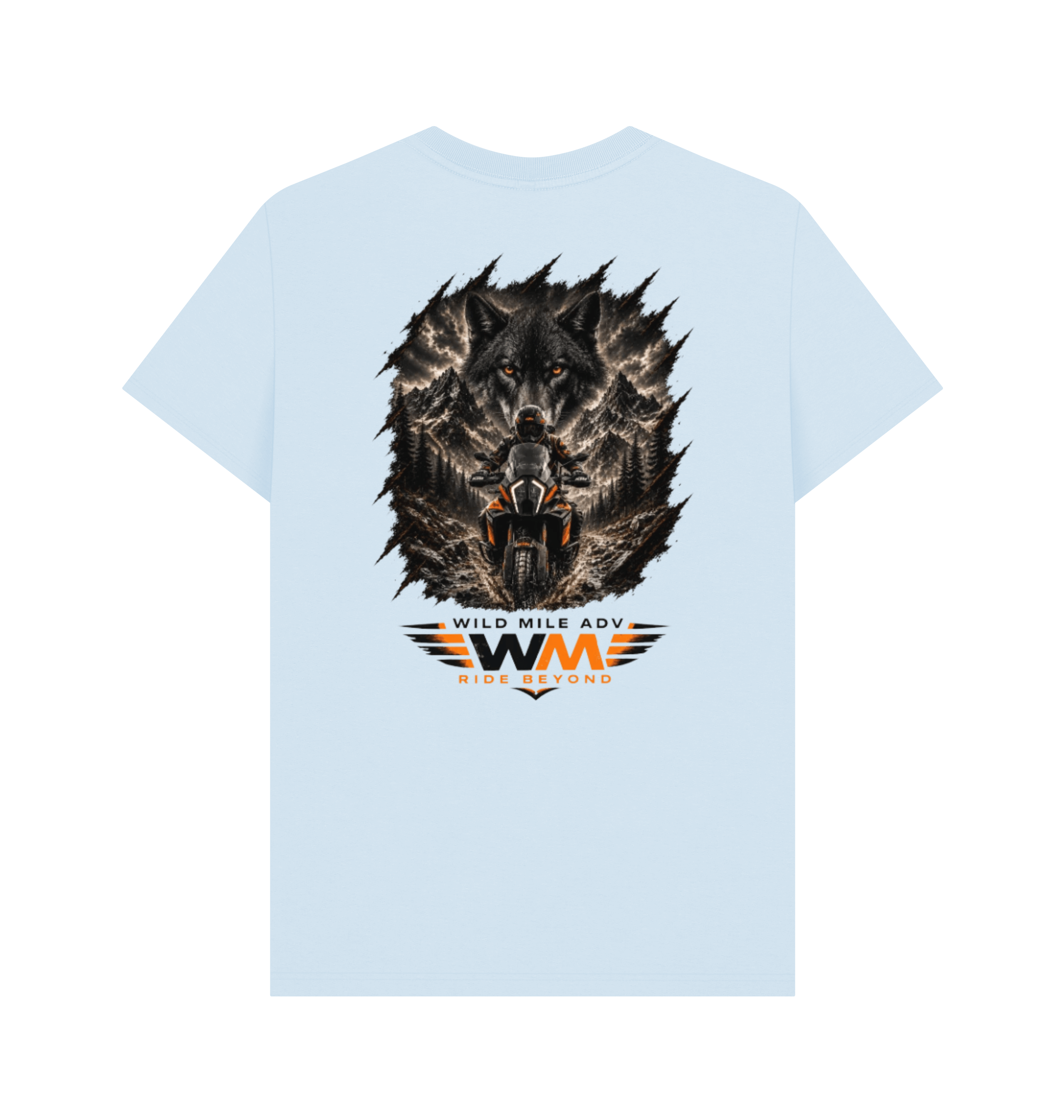 Sky Blue Printed T-shirt Back