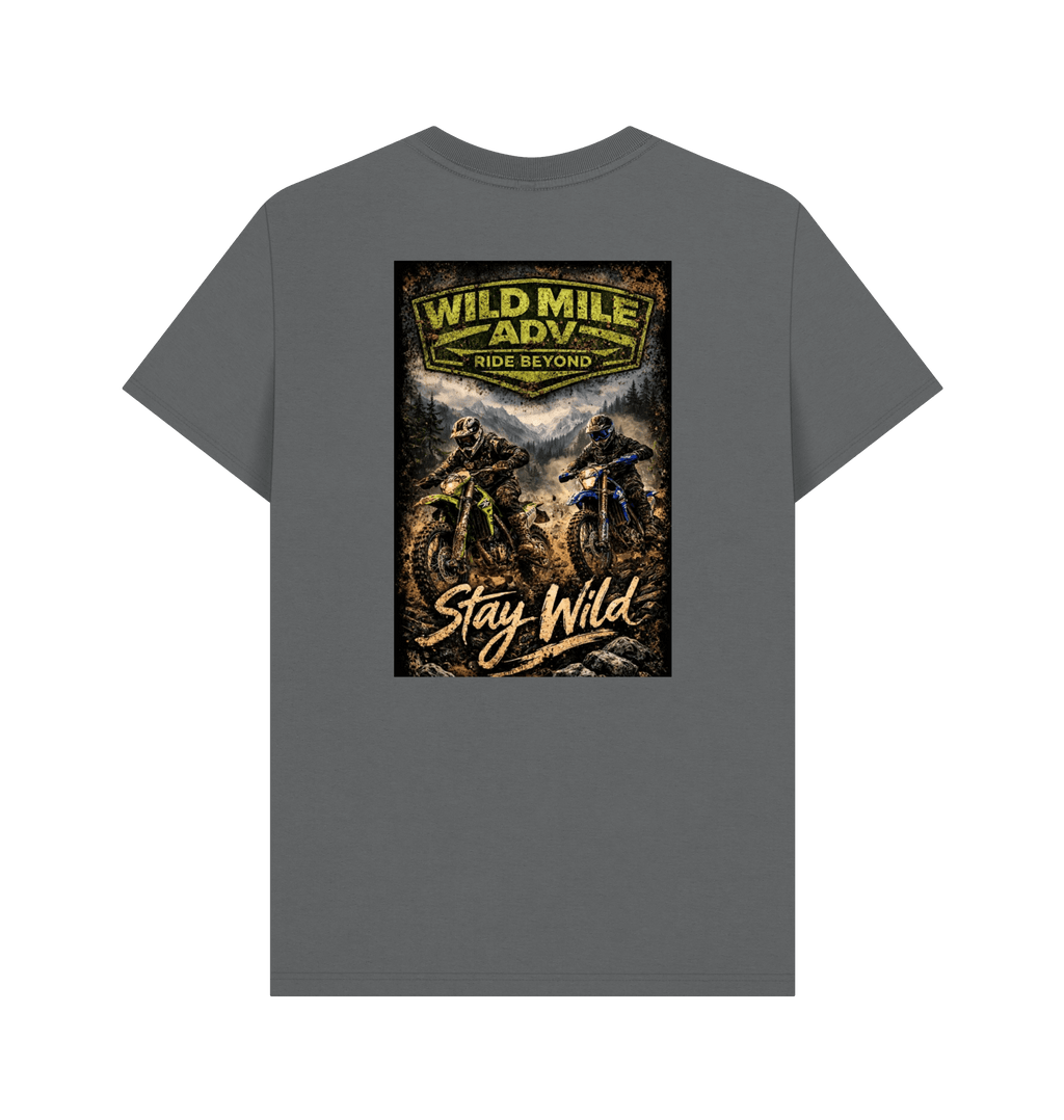 Slate Grey Printed T-shirt Back