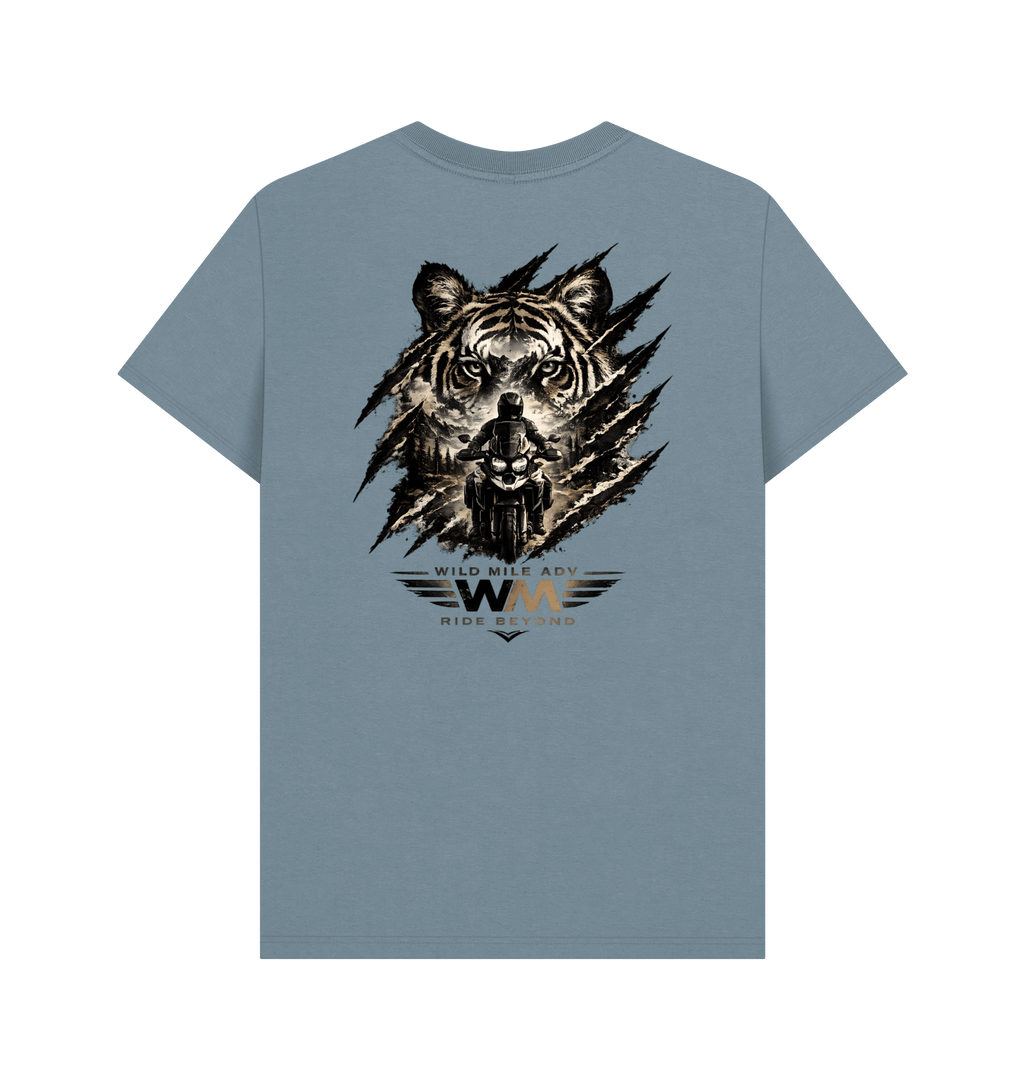 Stone Blue Printed T-shirt Back