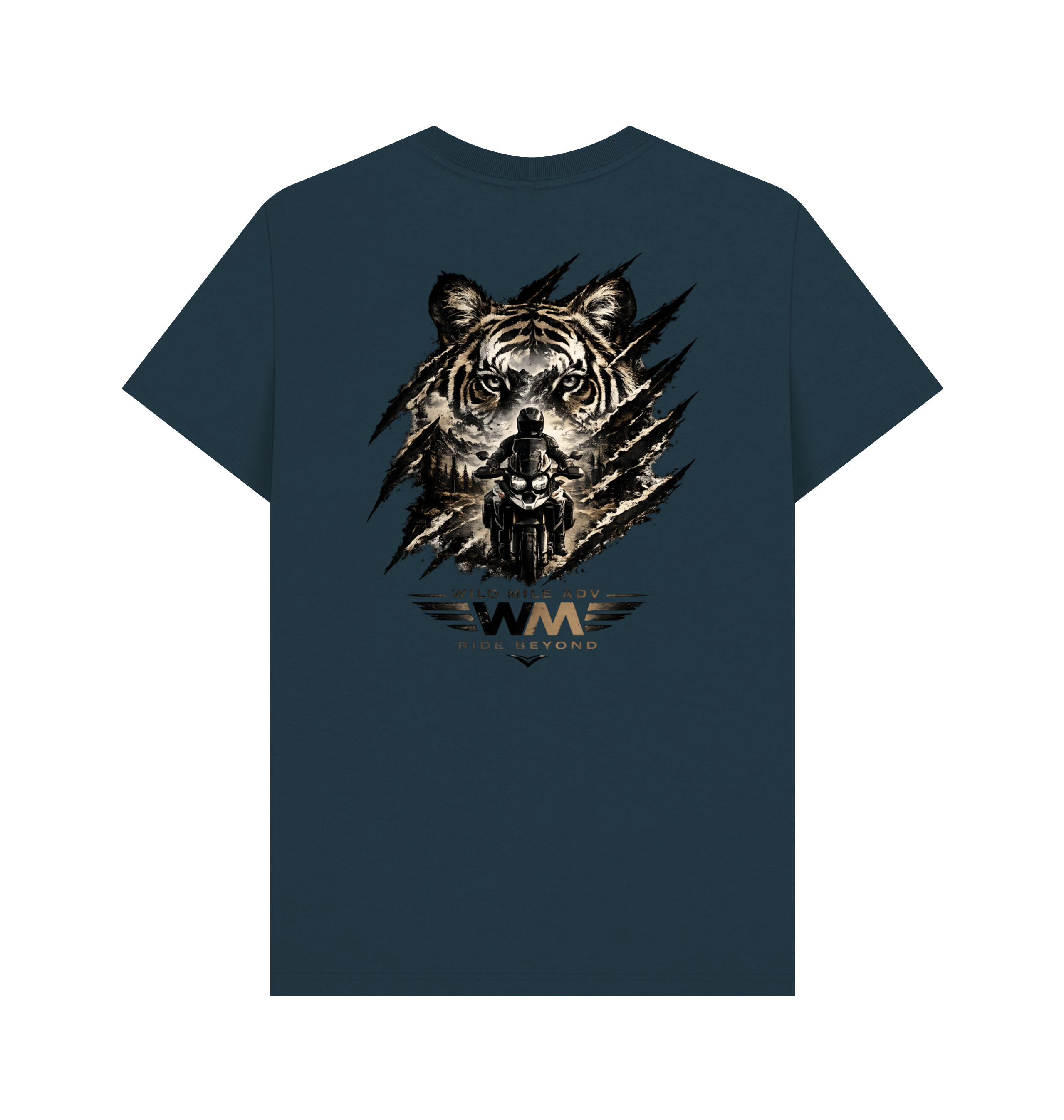 Denim Blue Printed T-shirt Back