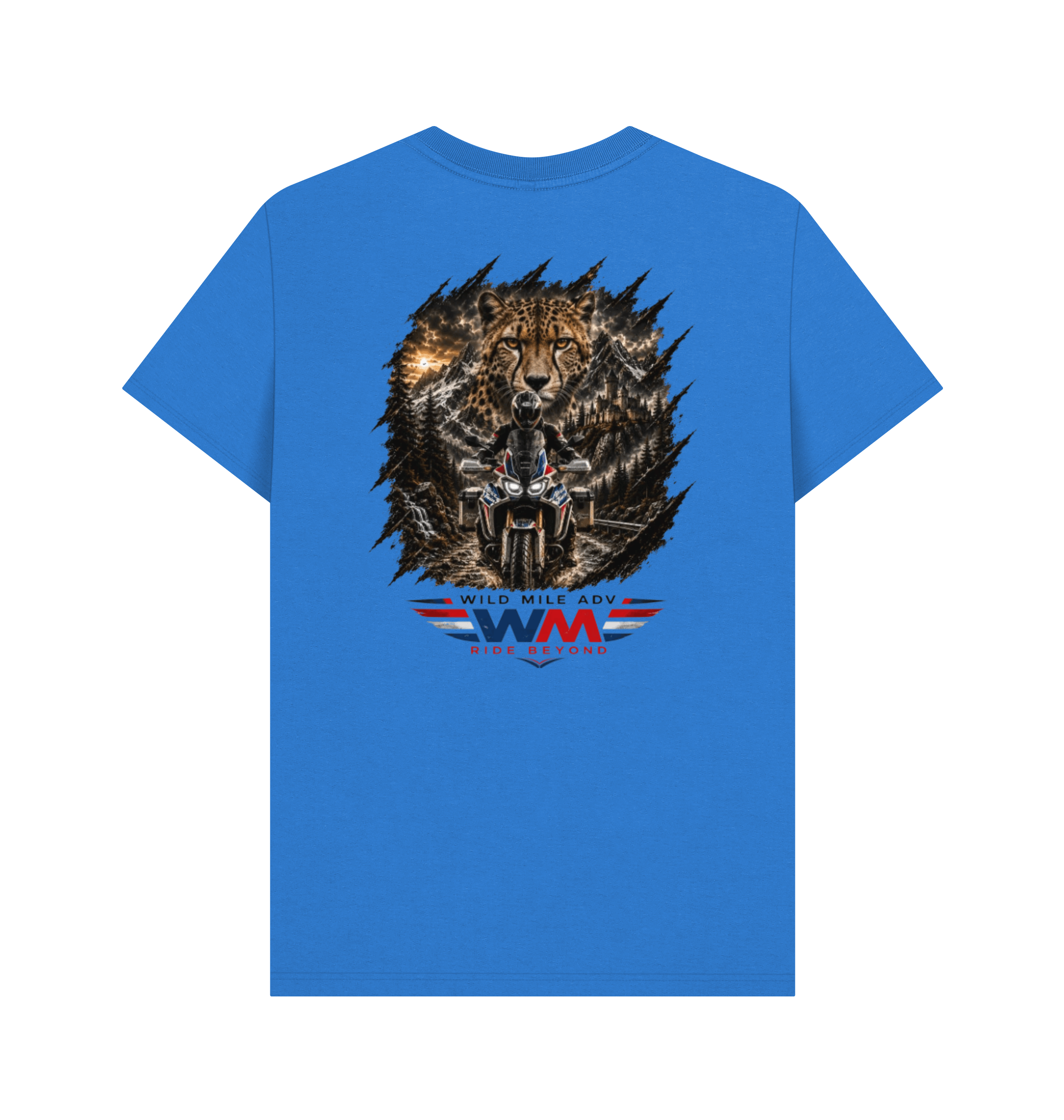 Bright Blue Printed T-shirt Back
