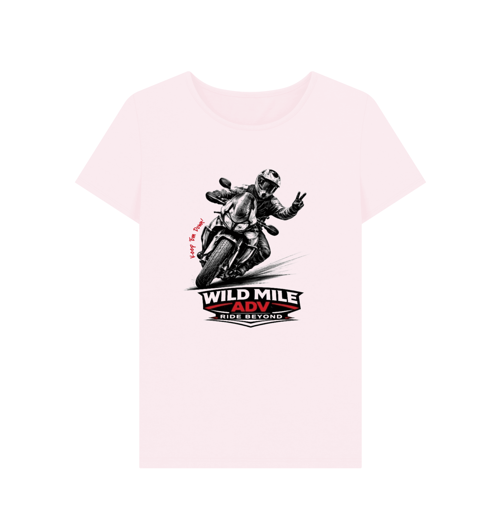 WMADV - Womens 2Down Crew Tee - Wild Mile ADVPrinted T-shirt