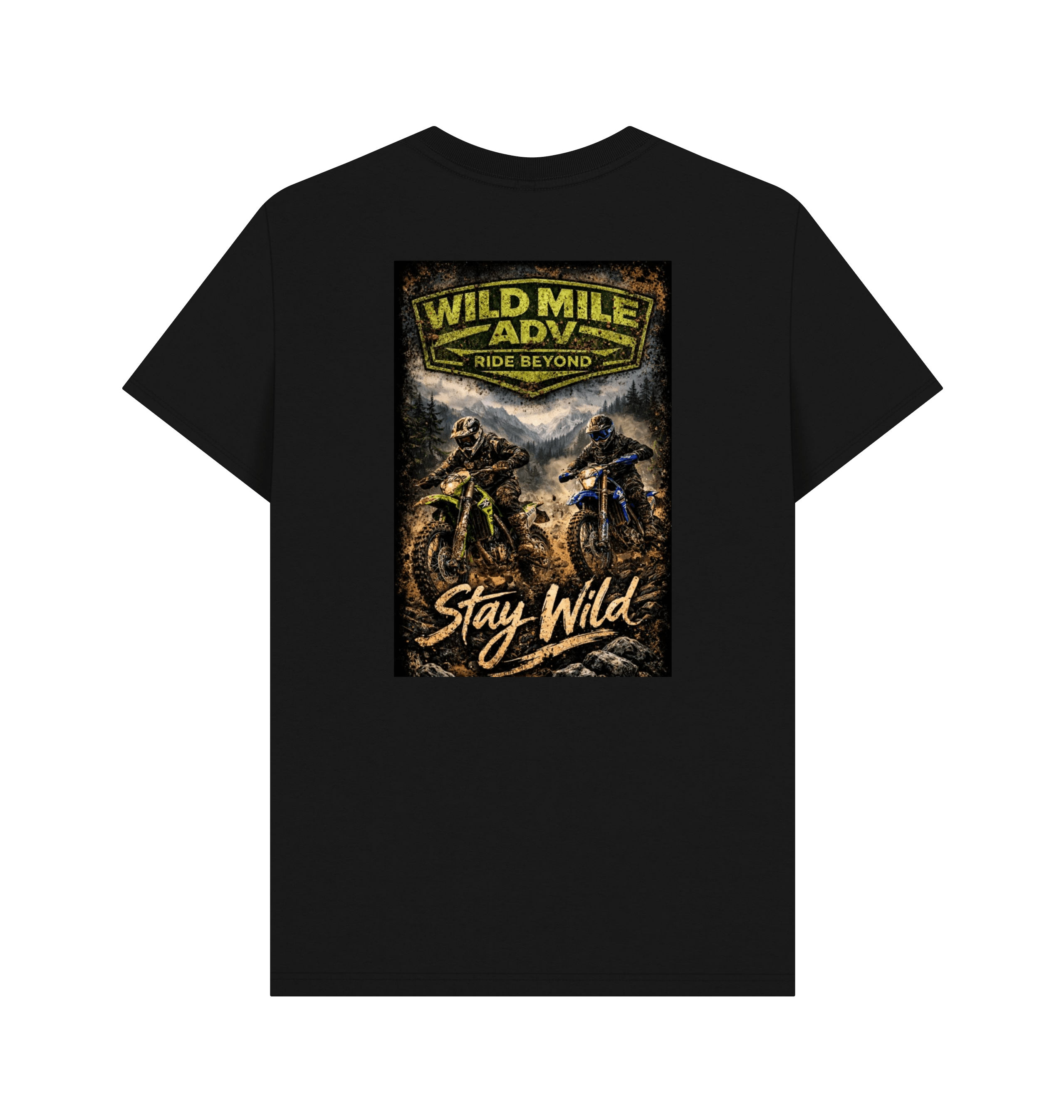 Black Printed T-shirt Back