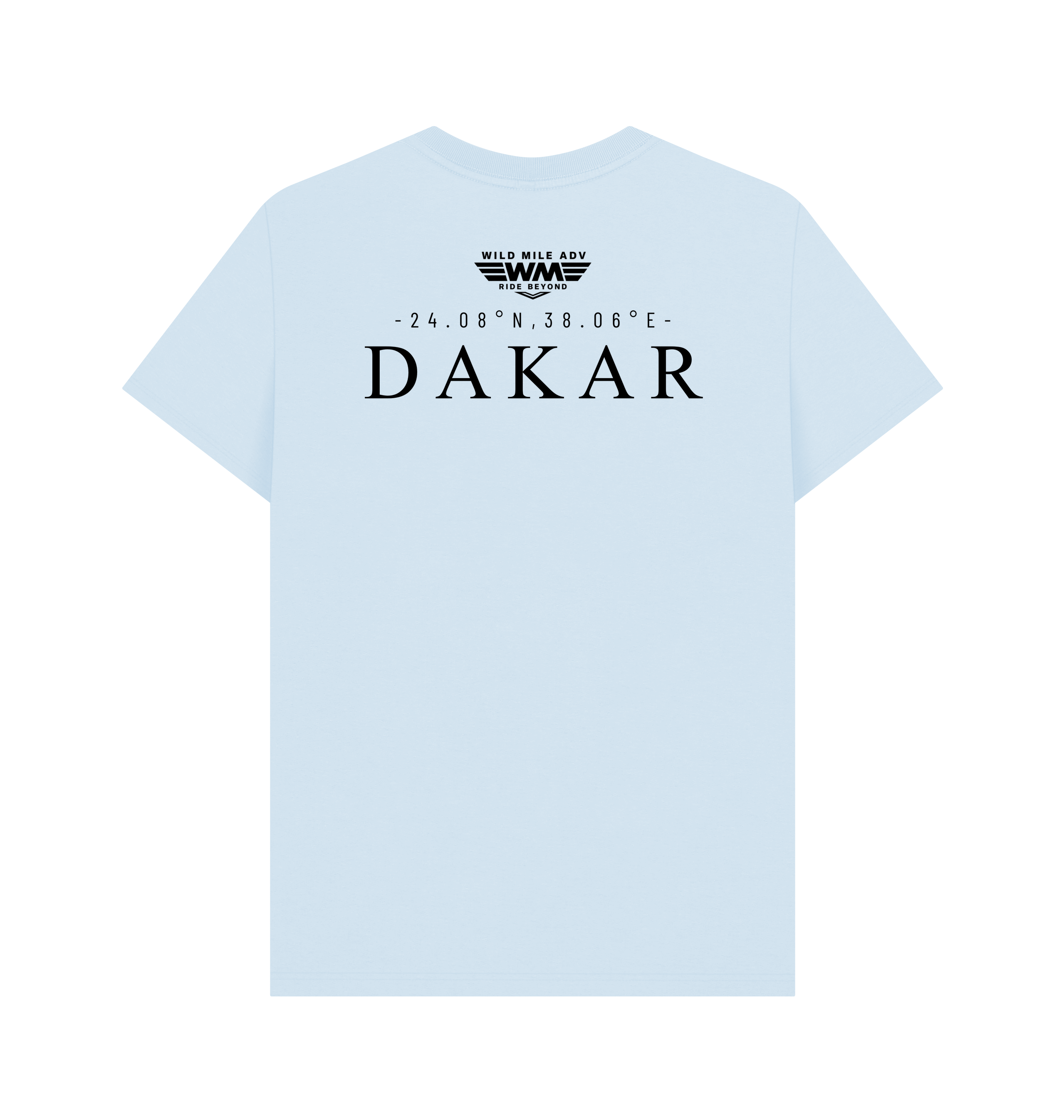 Sky Blue Printed T-shirt Back