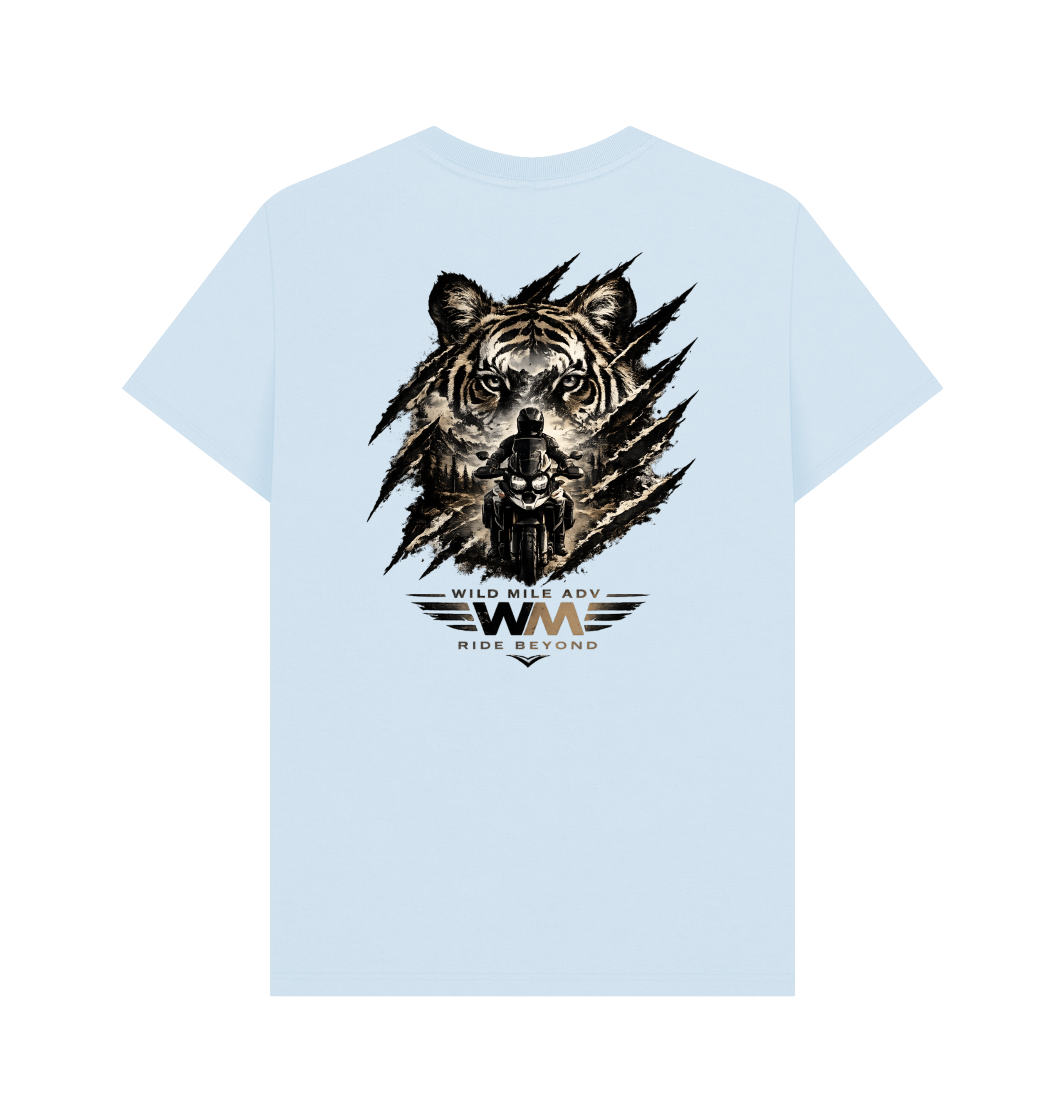 Sky Blue Printed T-shirt Back