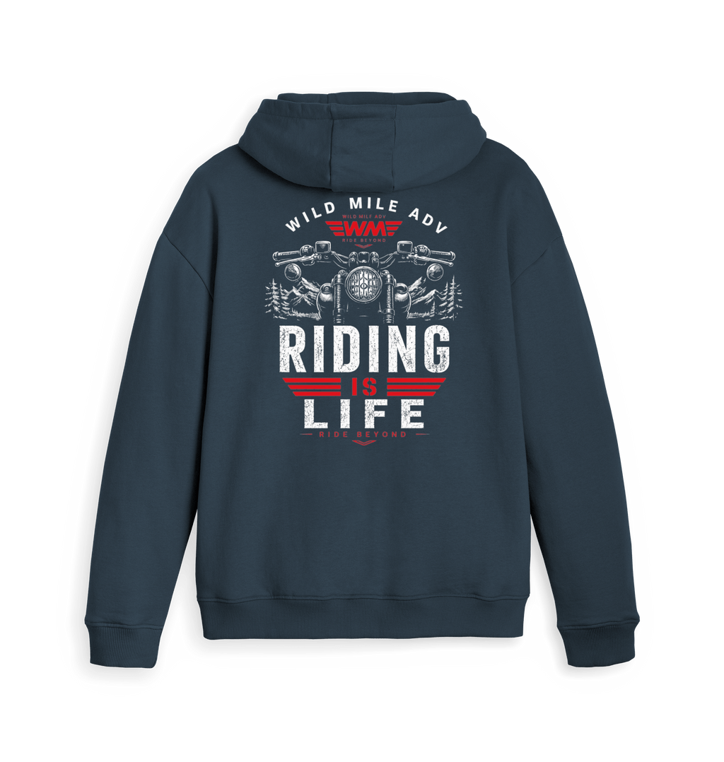 Navy Zip hoody Back