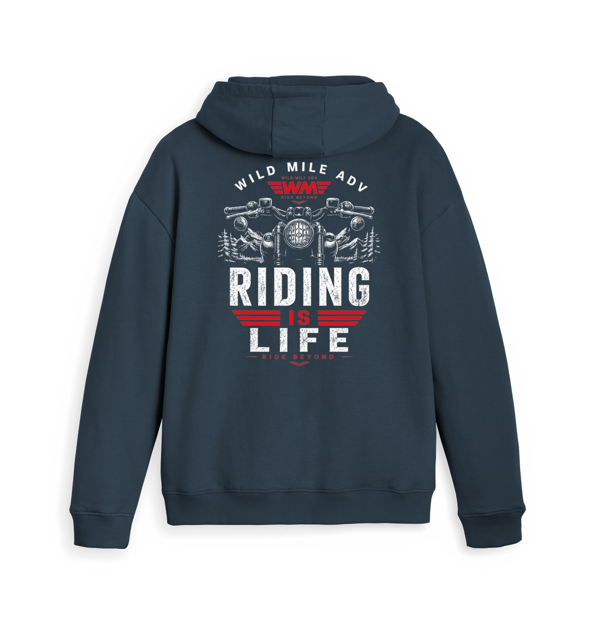 Navy Zip hoody Back