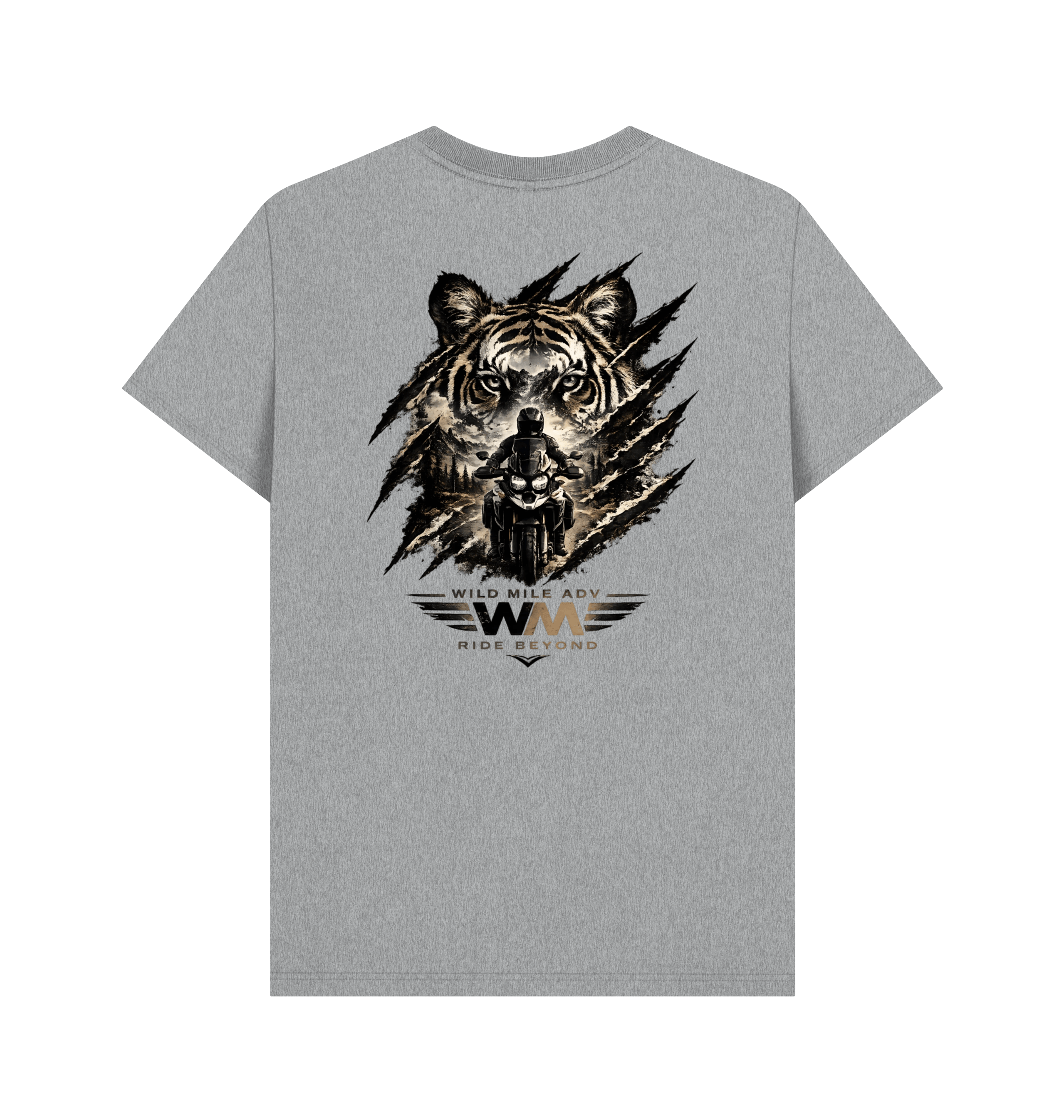 Athletic Grey Printed T-shirt Back