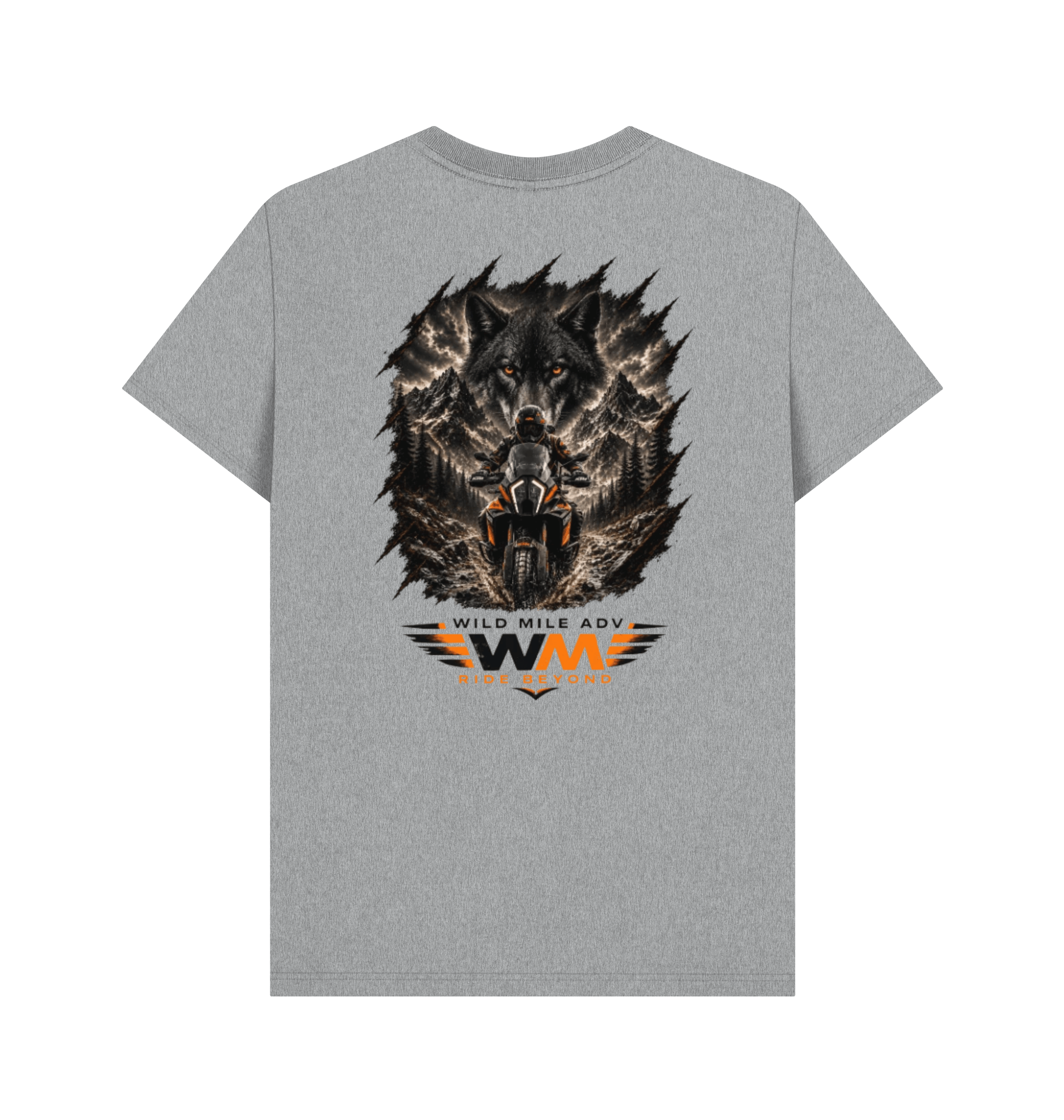 Athletic Grey Printed T-shirt Back