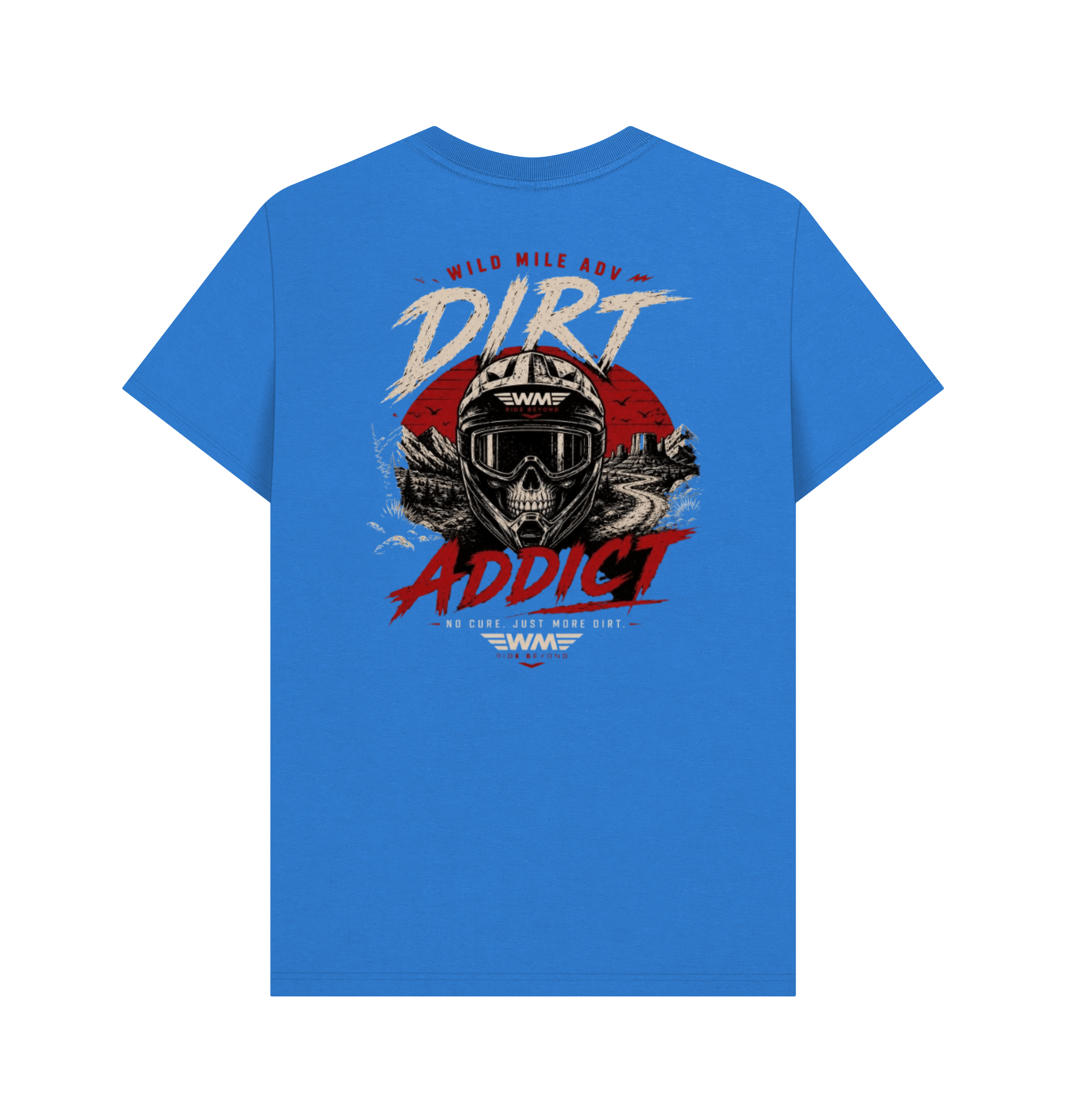 Bright Blue Printed T-shirt Back