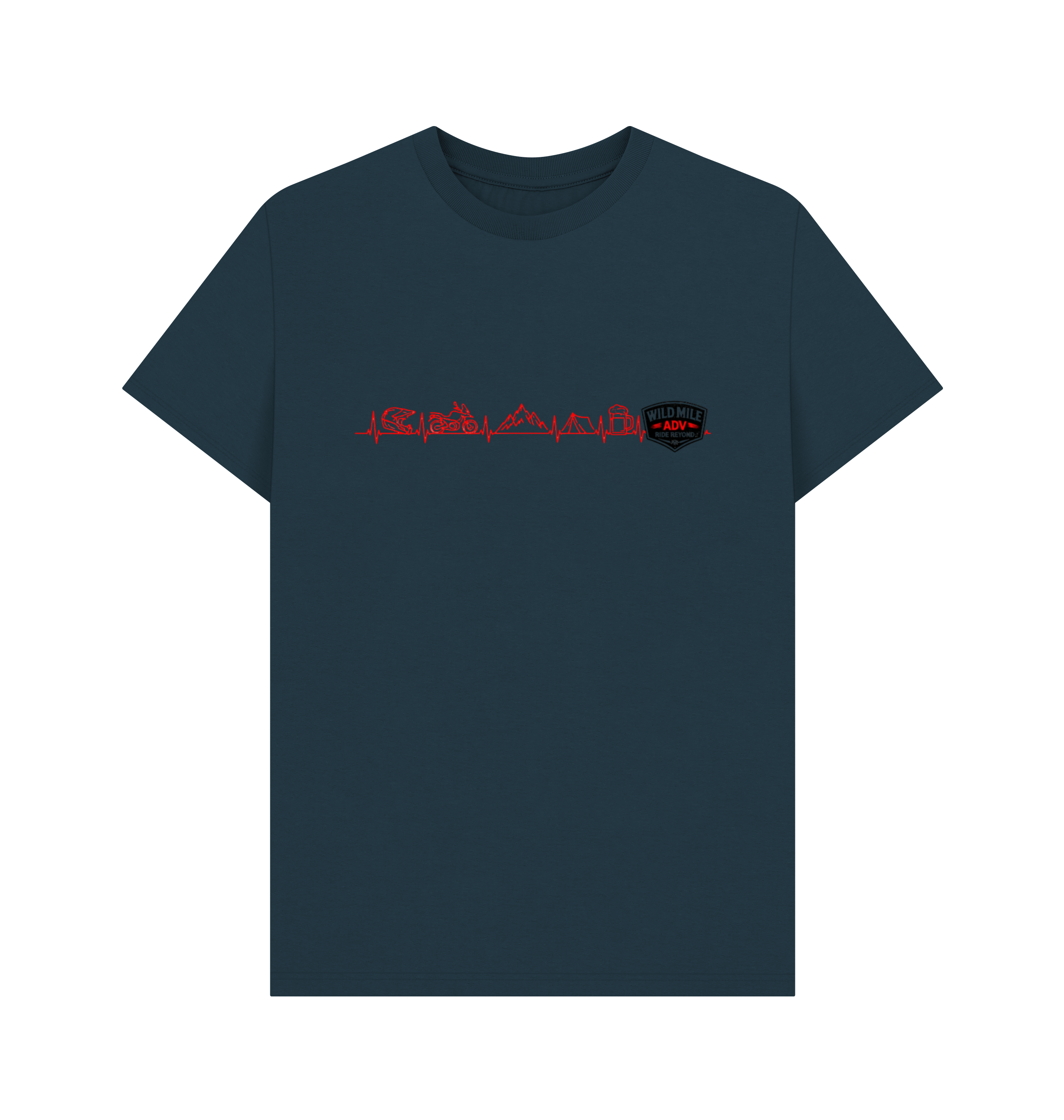 Denim Blue Printed T-shirt Front