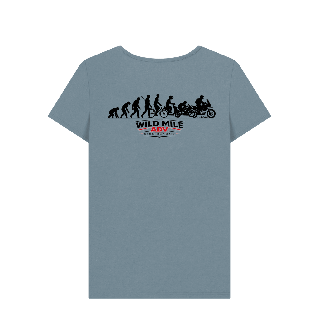 WMADV - Womens Evolution Crew Tee - Wild Mile ADVPrinted T-shirt