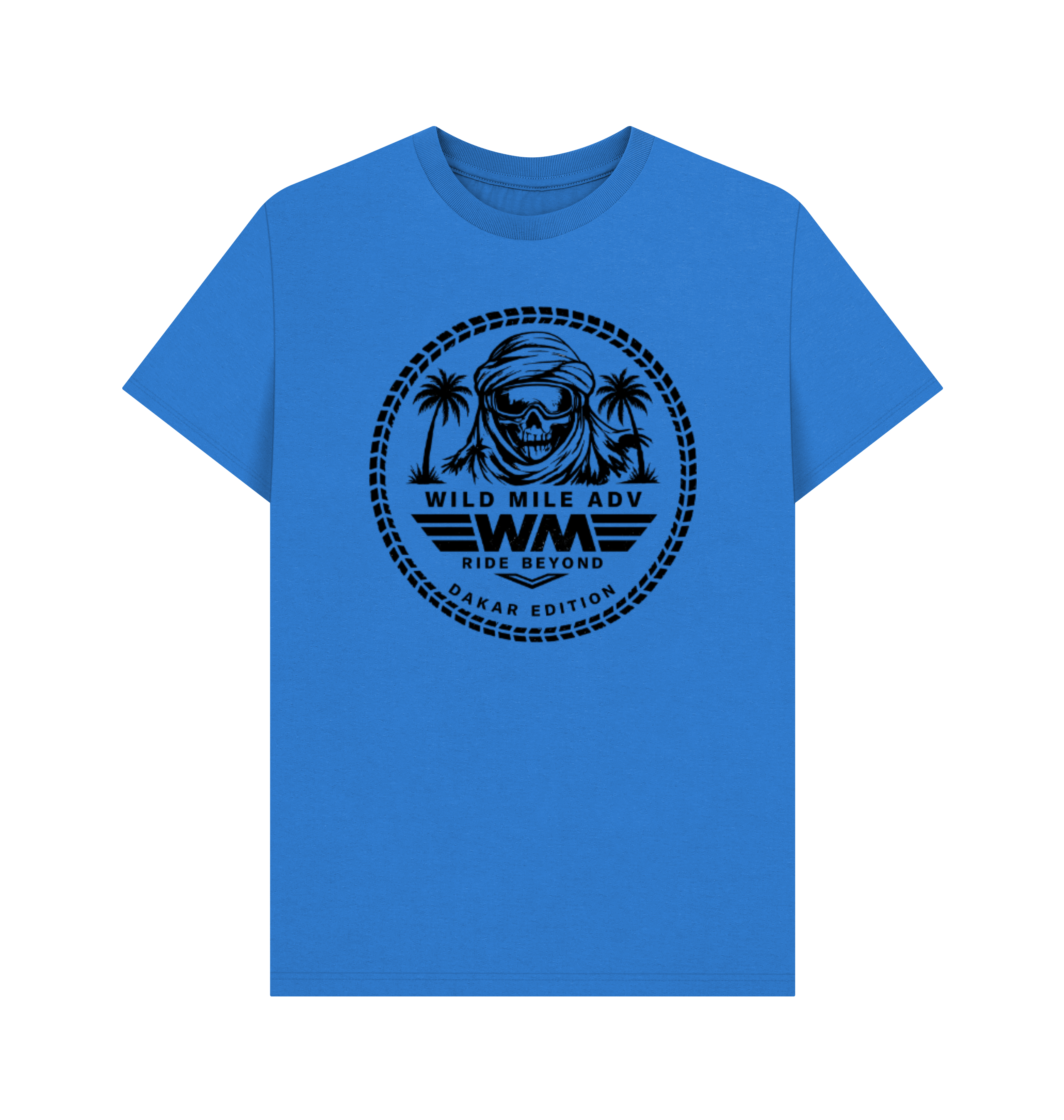 Bright Blue Printed T-shirt Front