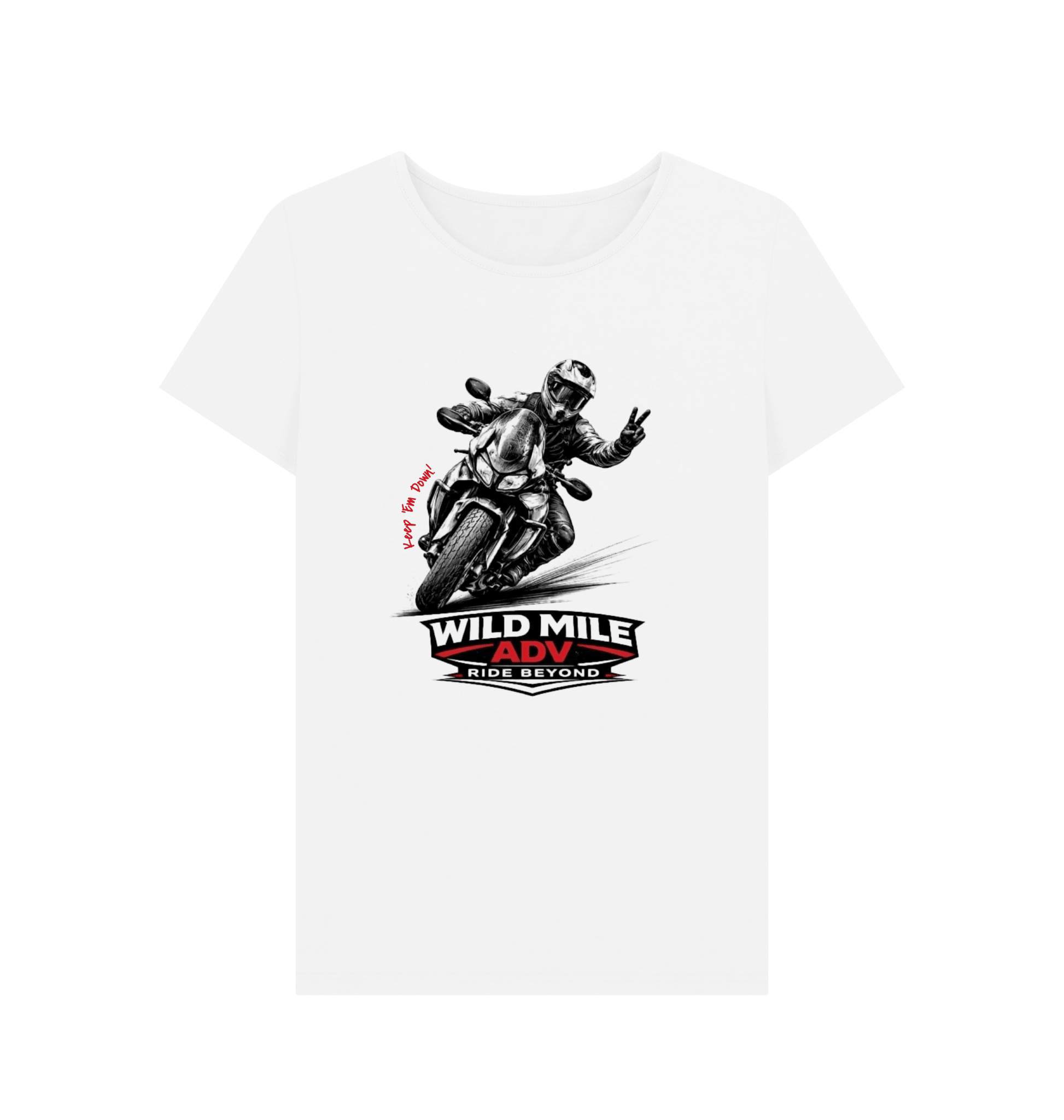 WMADV - Womens 2Down Crew Tee - Wild Mile ADVPrinted T-shirt