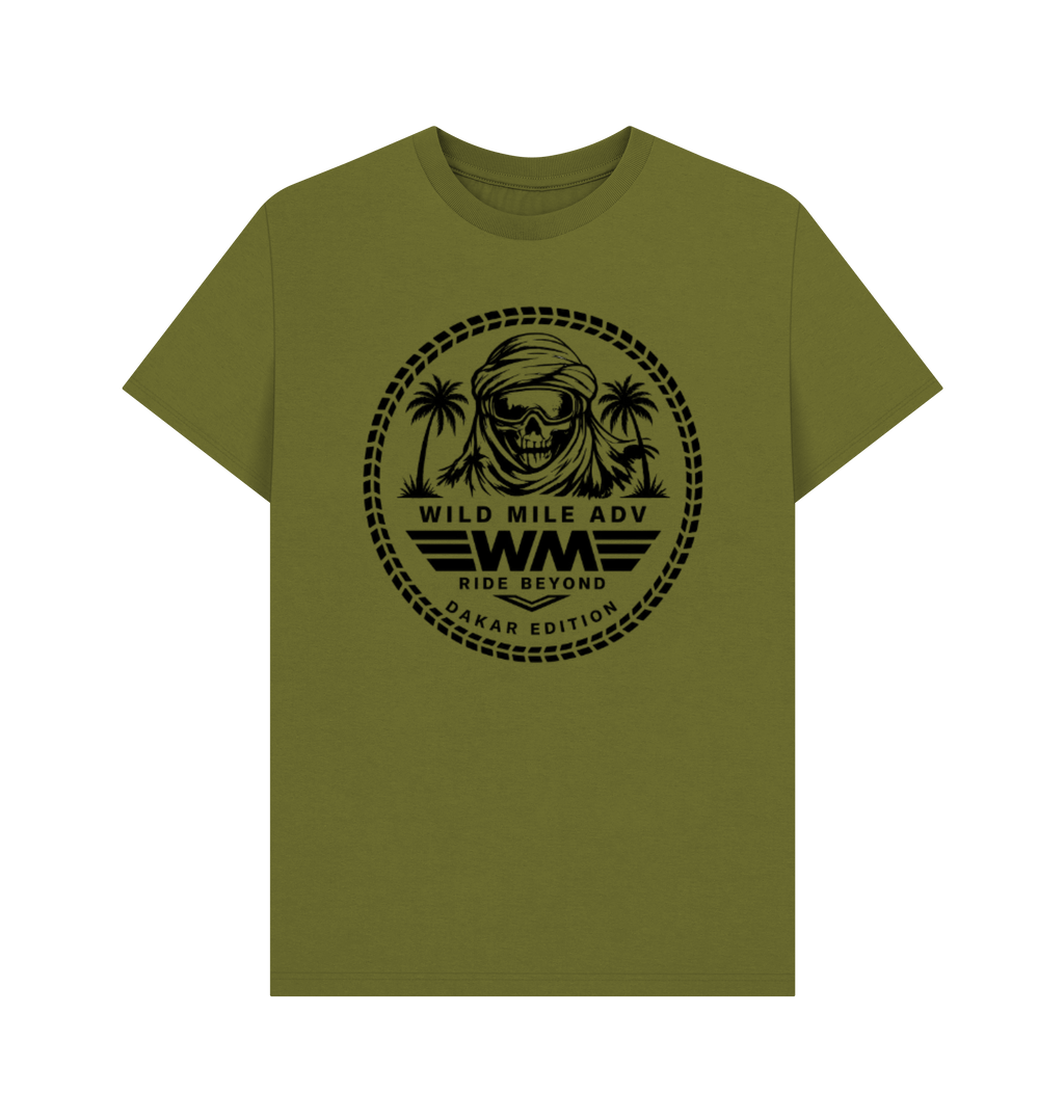 Moss Green Printed T-shirt Front