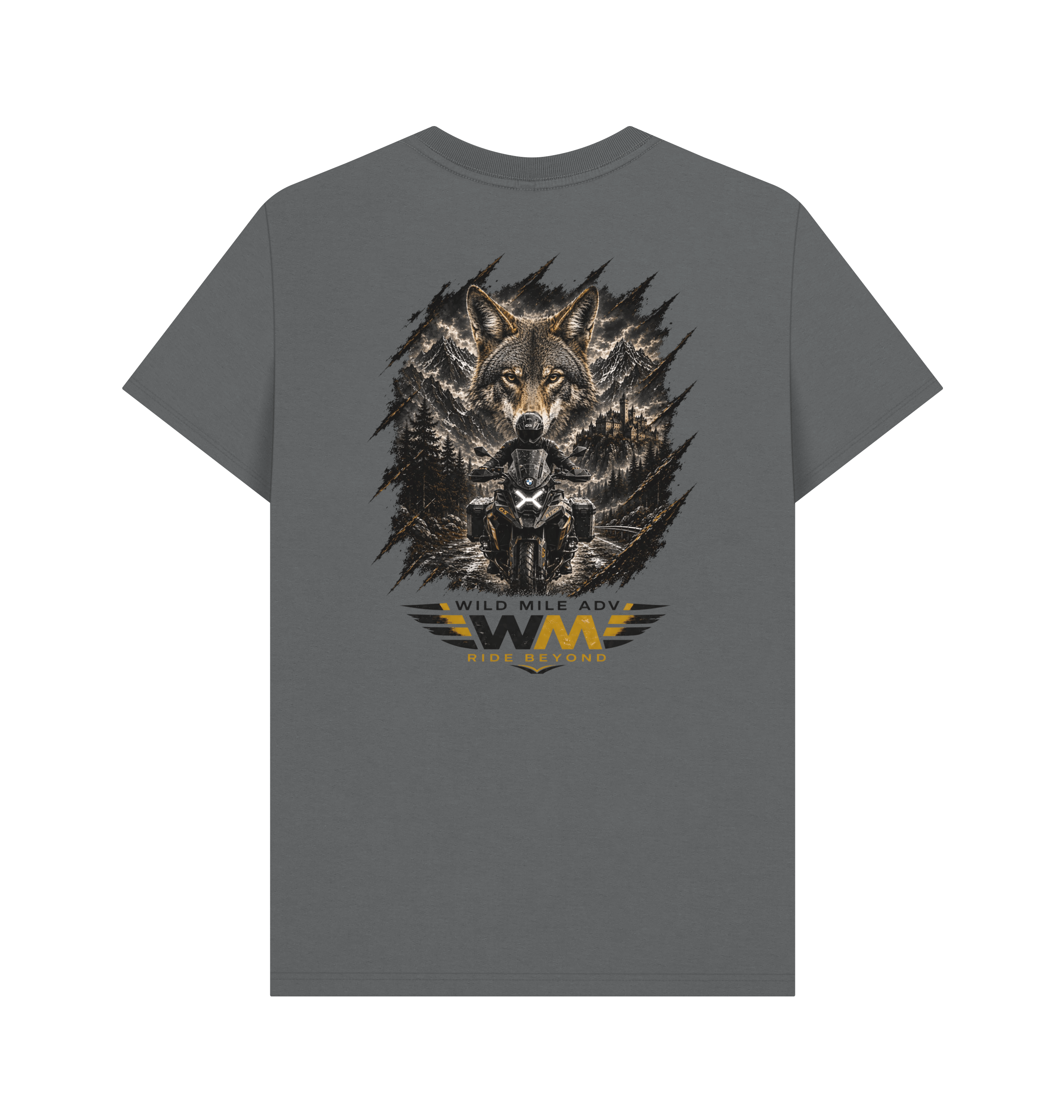 Slate Grey Printed T-shirt Back