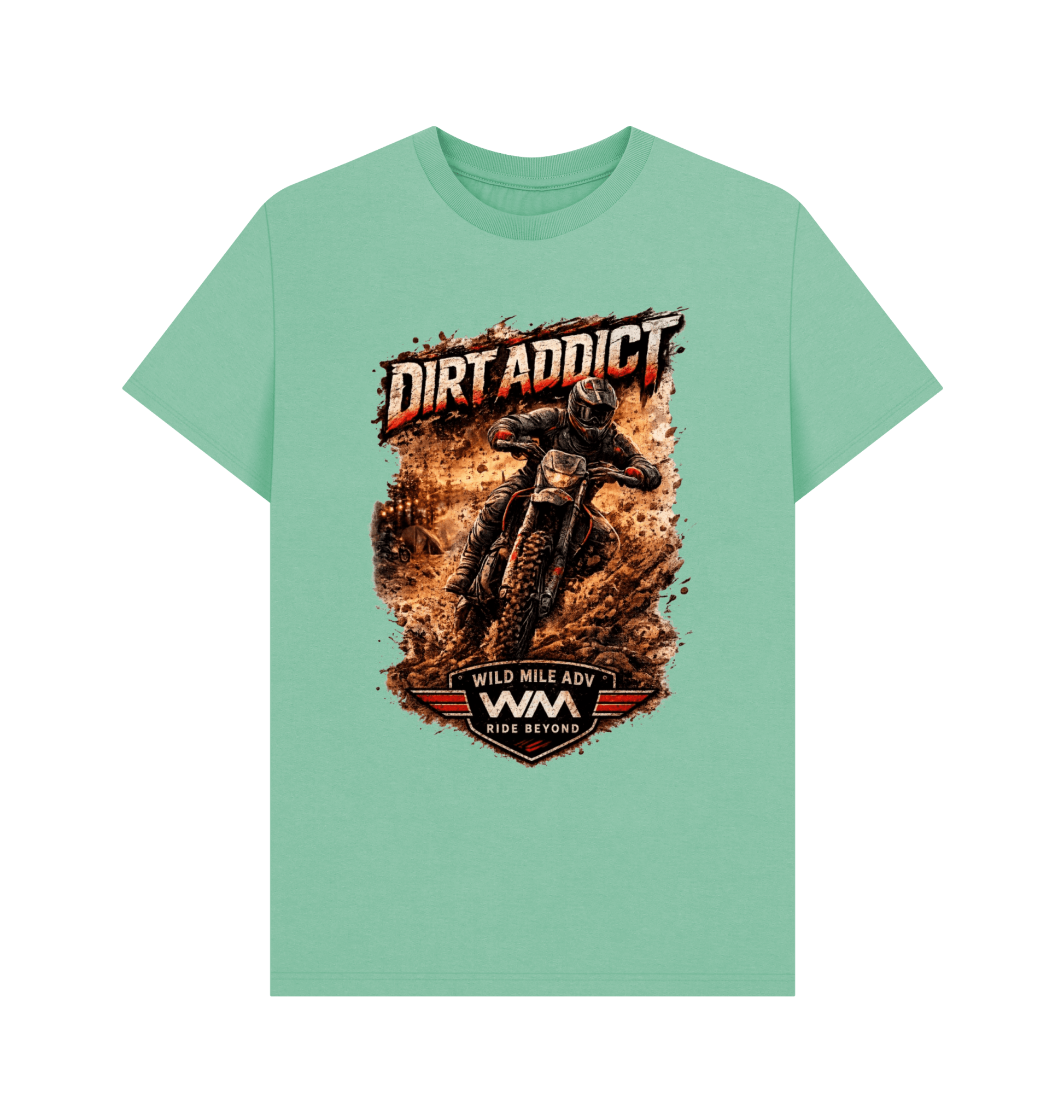 WMADV - Dirt Addict Full On Tee - Wild Mile ADVPrinted T-shirt