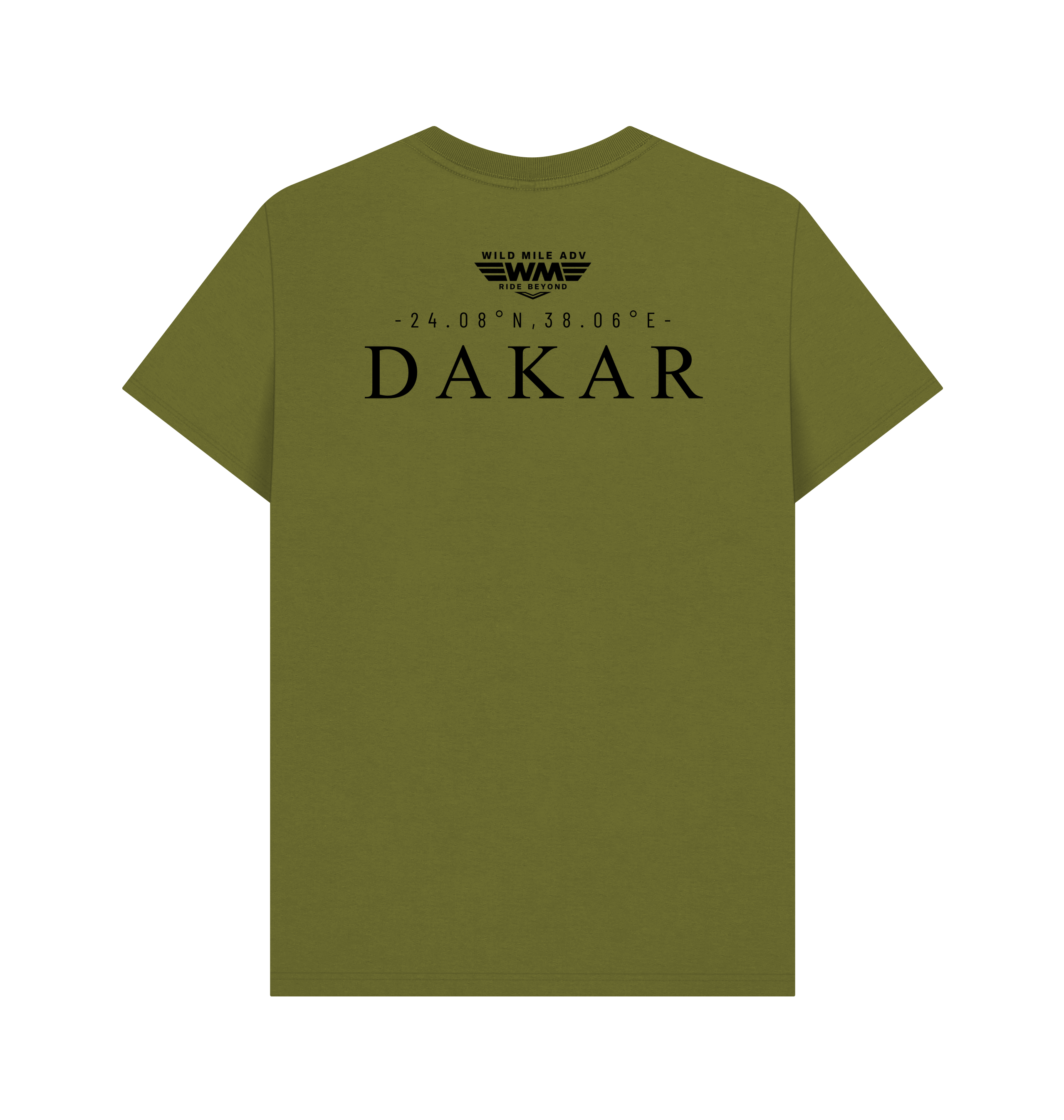 Moss Green Printed T-shirt Back