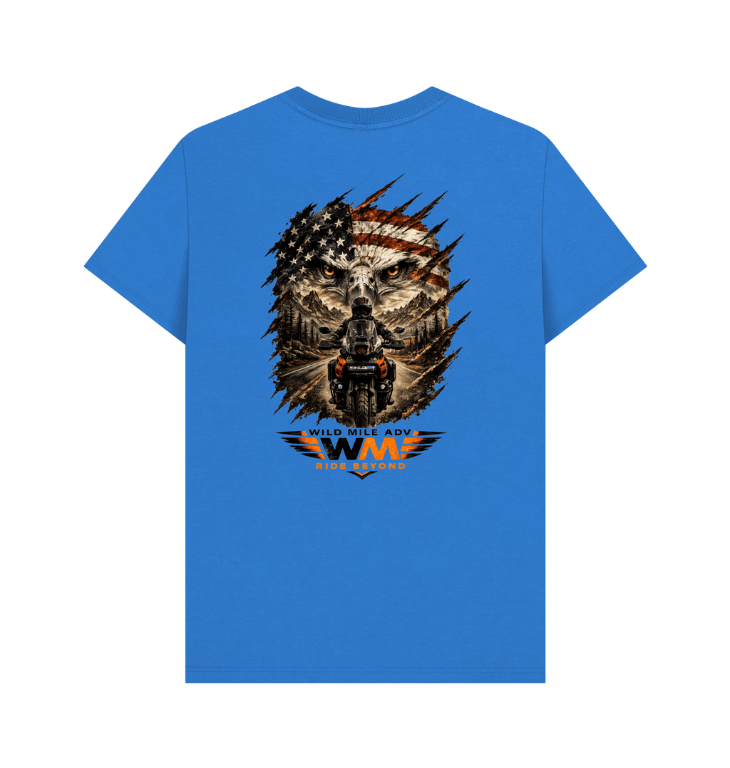 Bright Blue Printed T-shirt Back