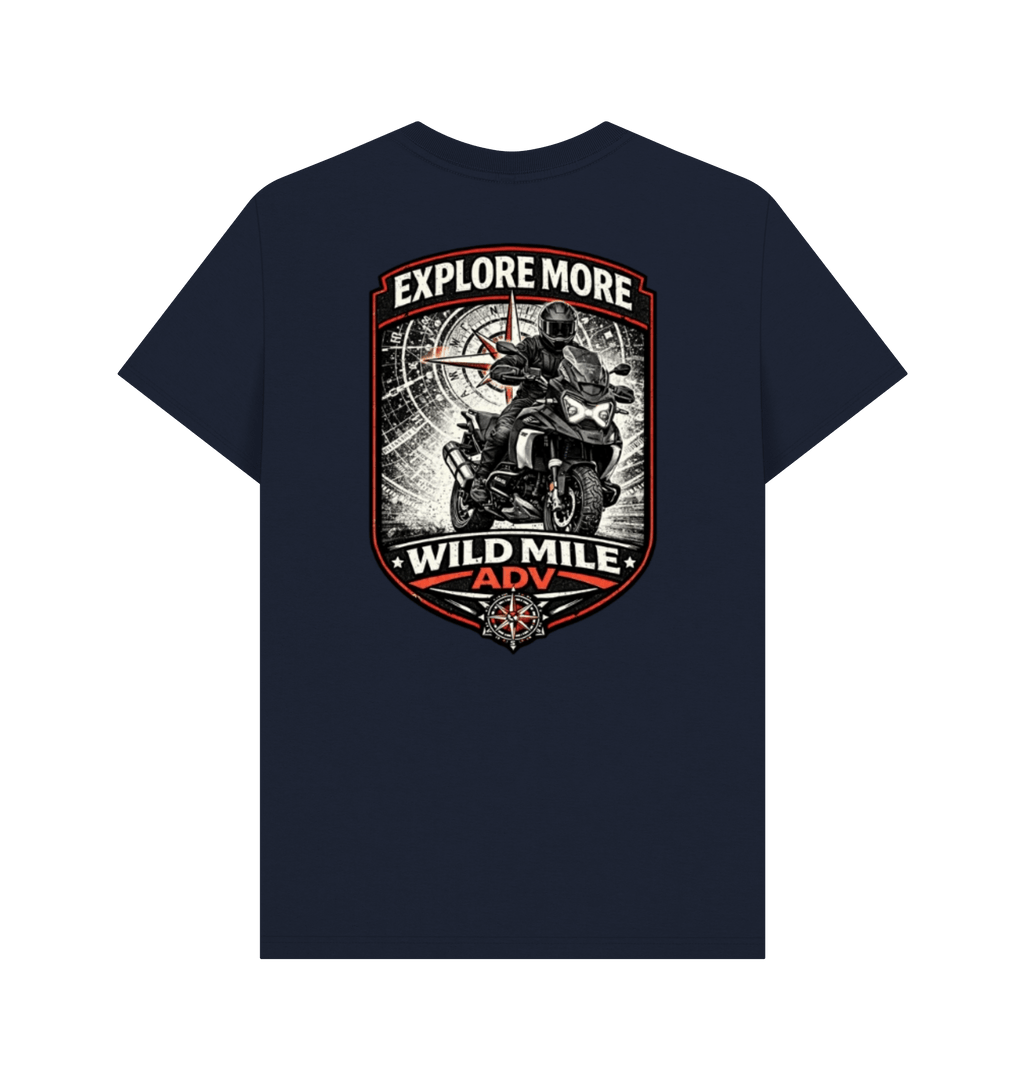 Navy Blue Printed T-shirt Back
