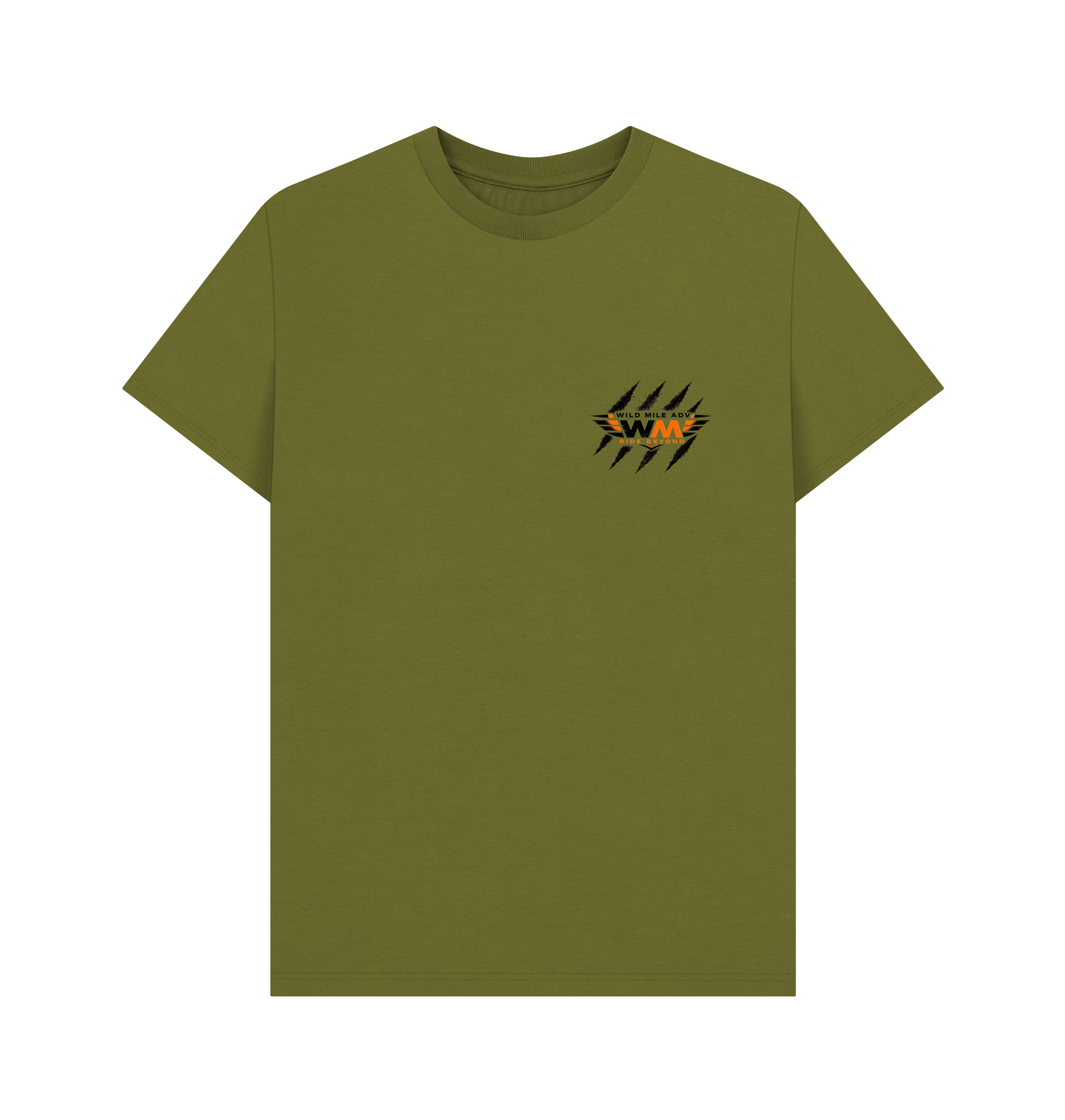 Moss Green Printed T-shirt Front