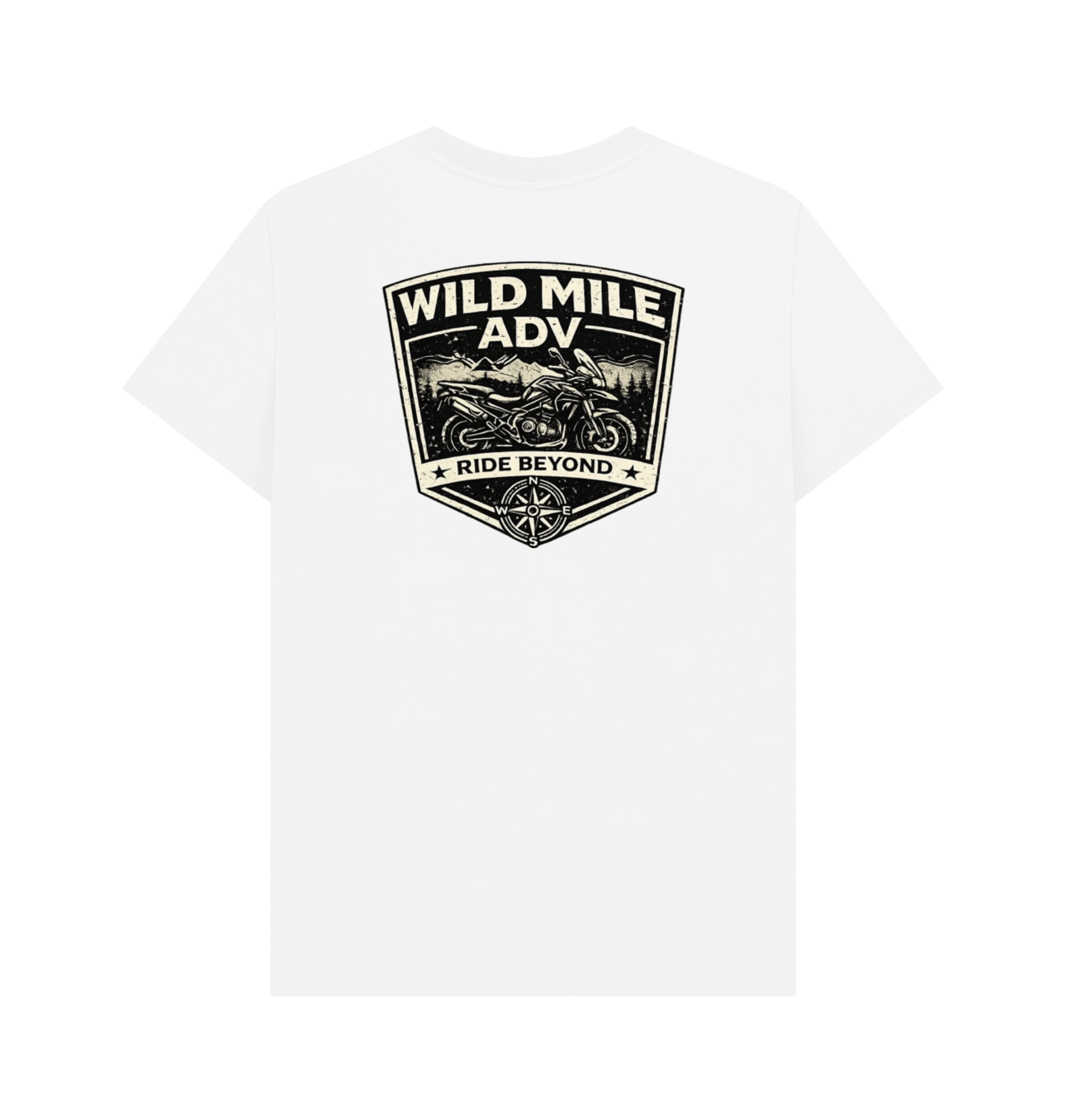 White Printed T-shirt Back