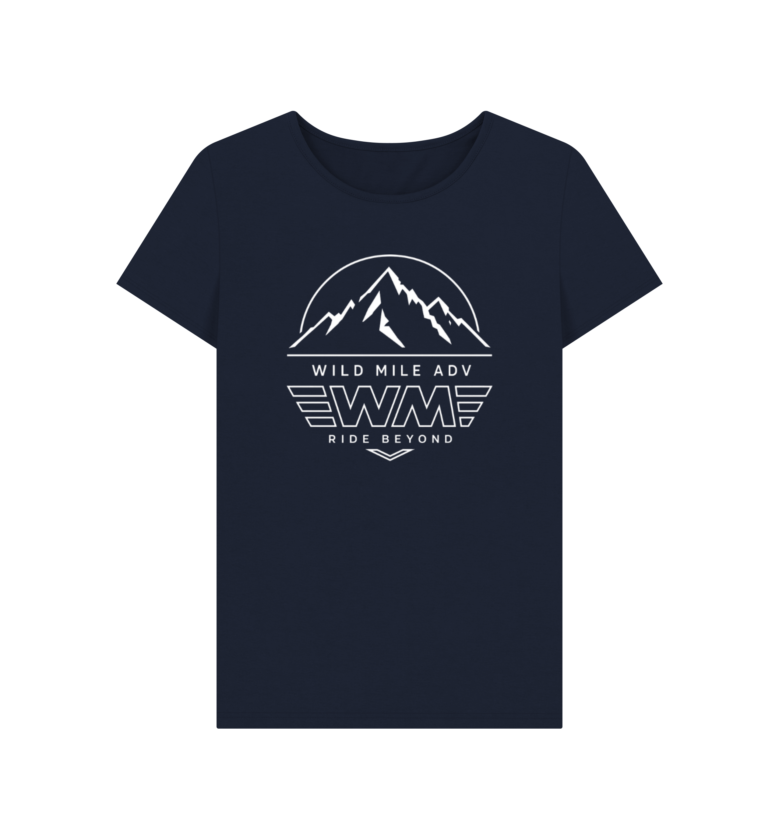 Navy Blue Printed T-shirt Front