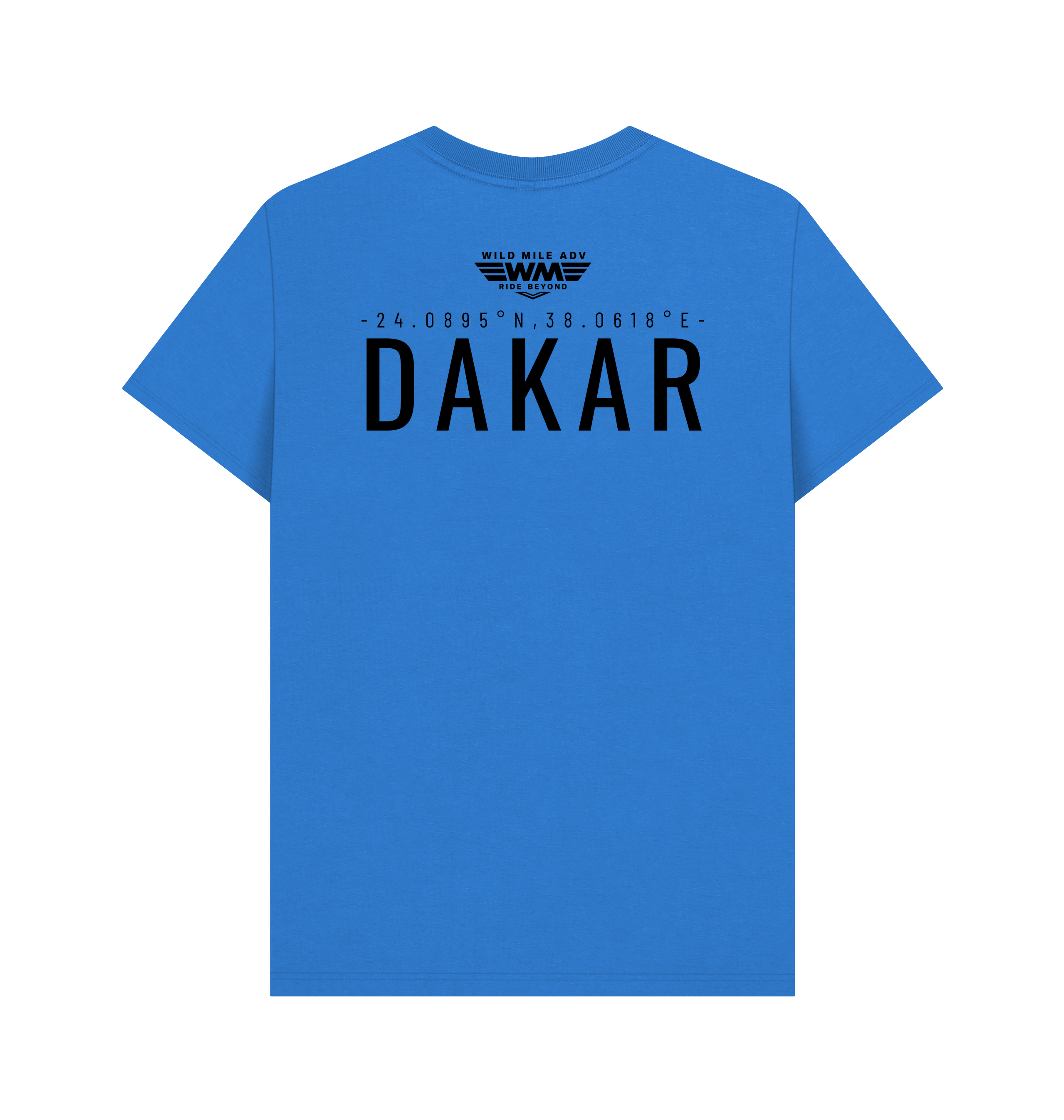 Bright Blue Printed T-shirt Back
