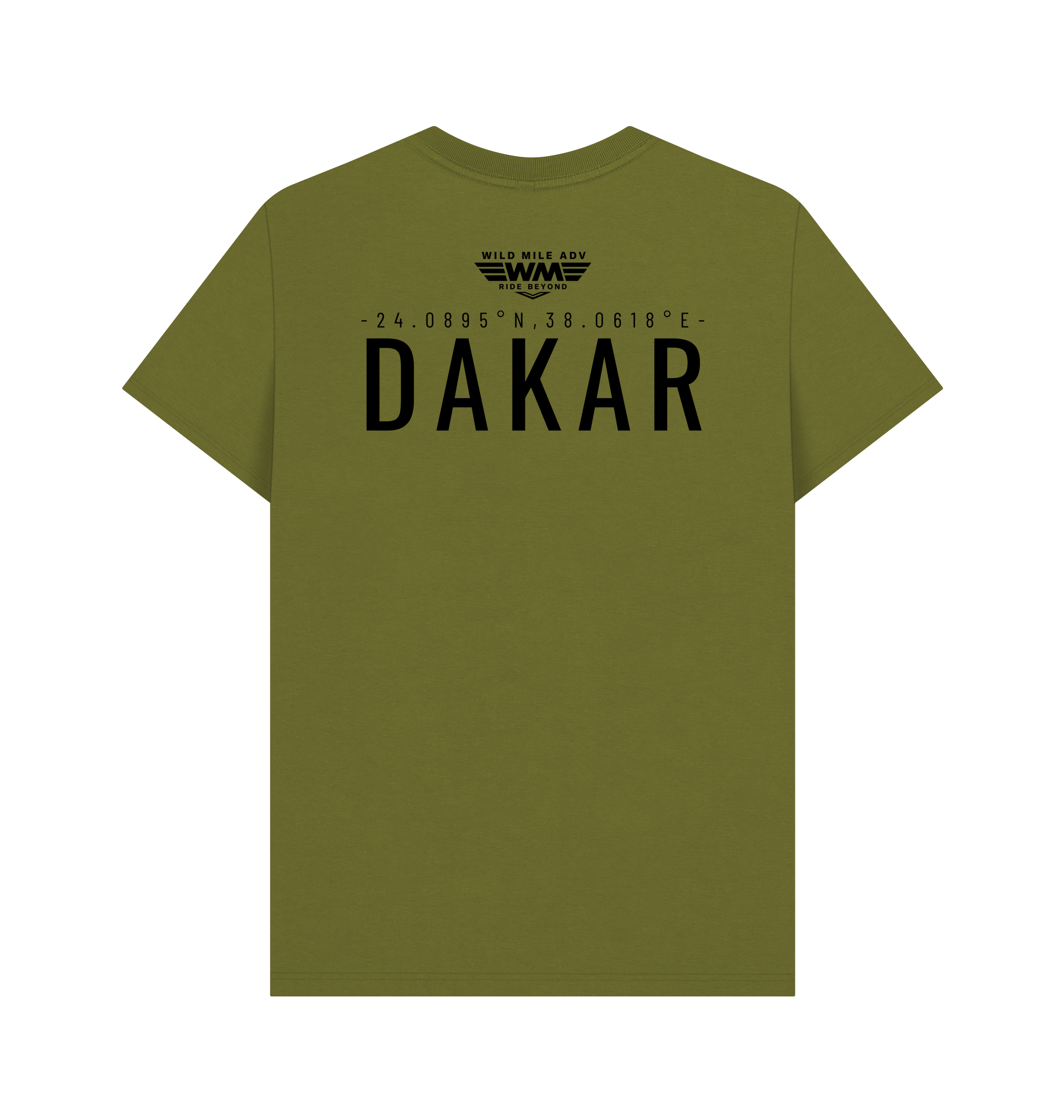 Moss Green Printed T-shirt Back