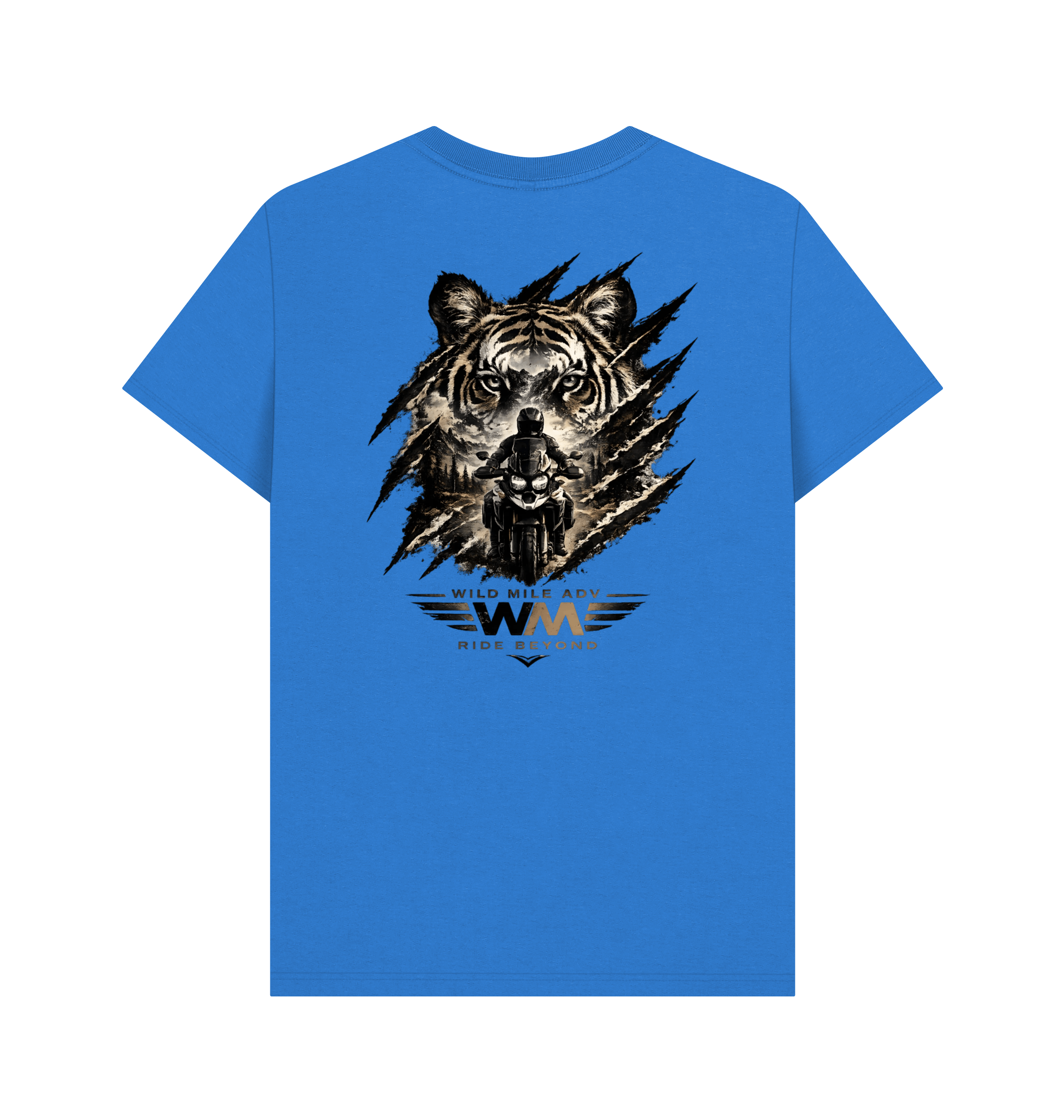 Bright Blue Printed T-shirt Back