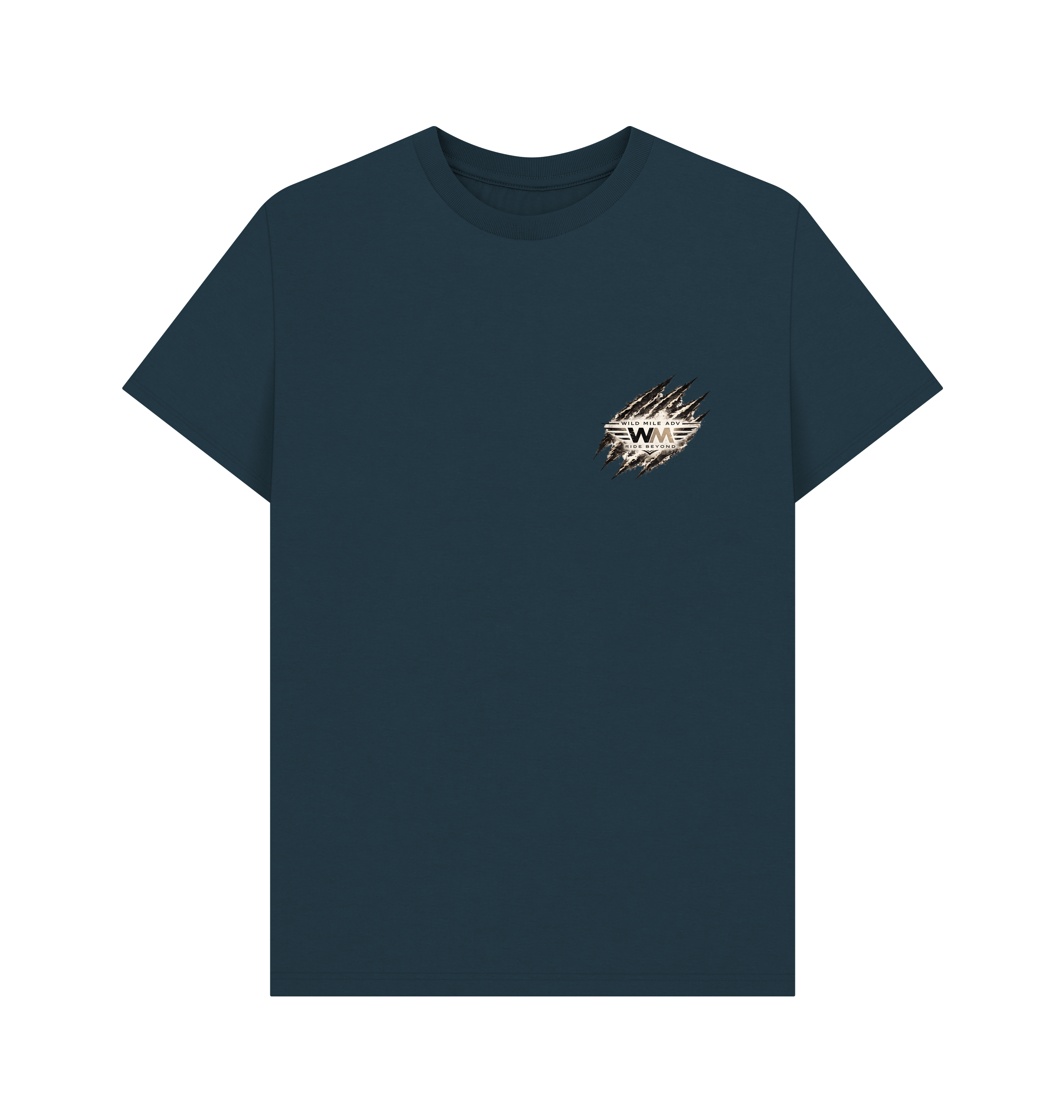 Denim Blue Printed T-shirt Front