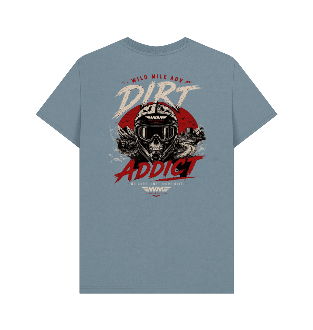 Stone Blue Printed T-shirt Back