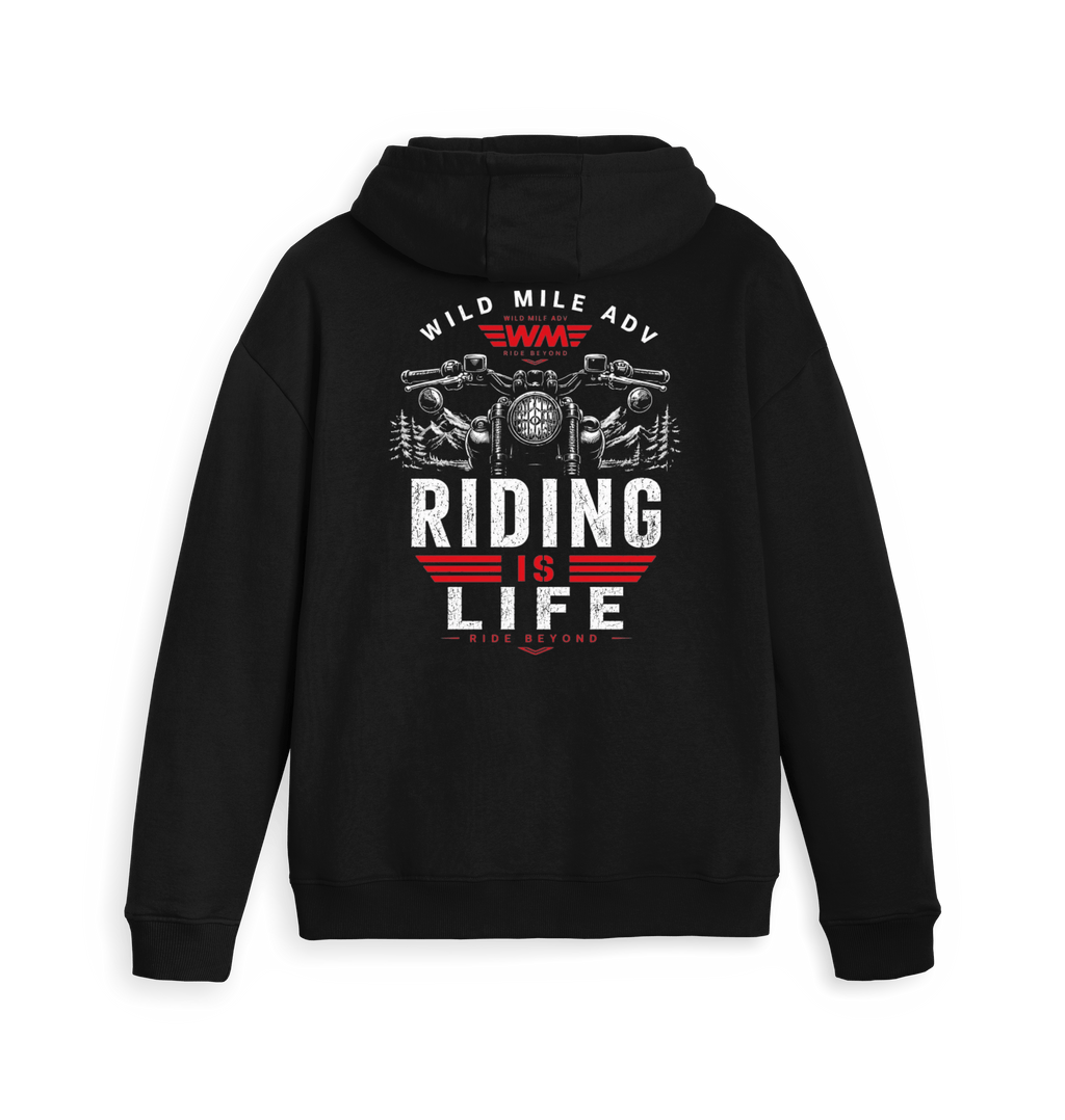 Black Zip hoody Back