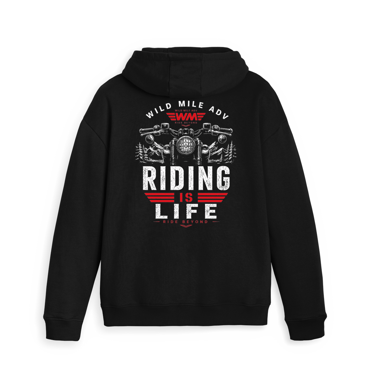 Black Zip hoody Back