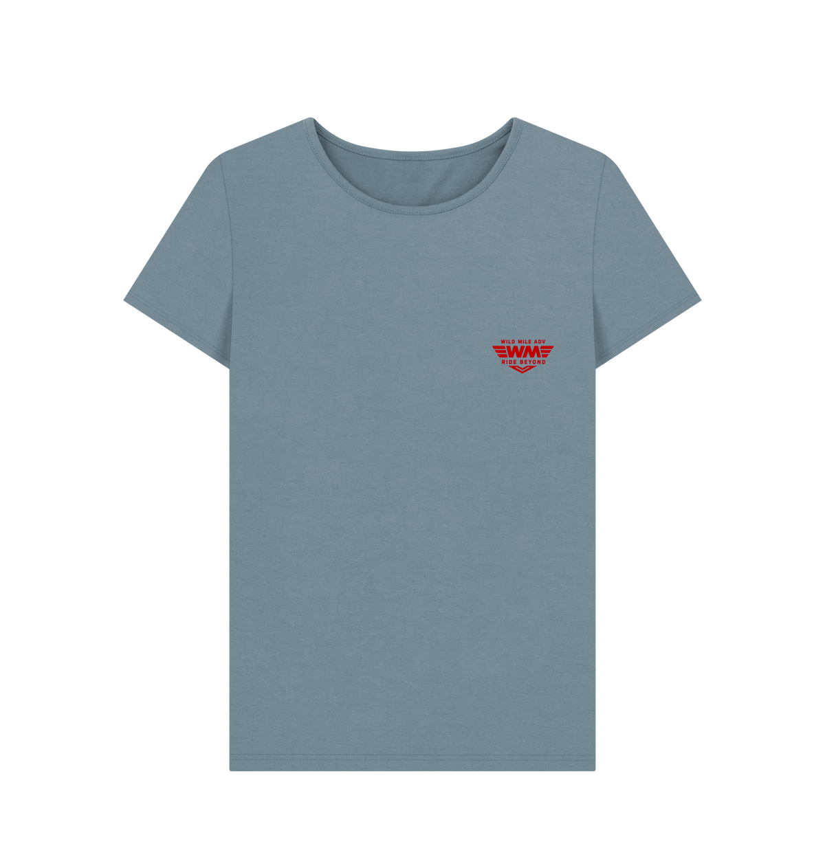 Stone Blue Printed T-shirt Front