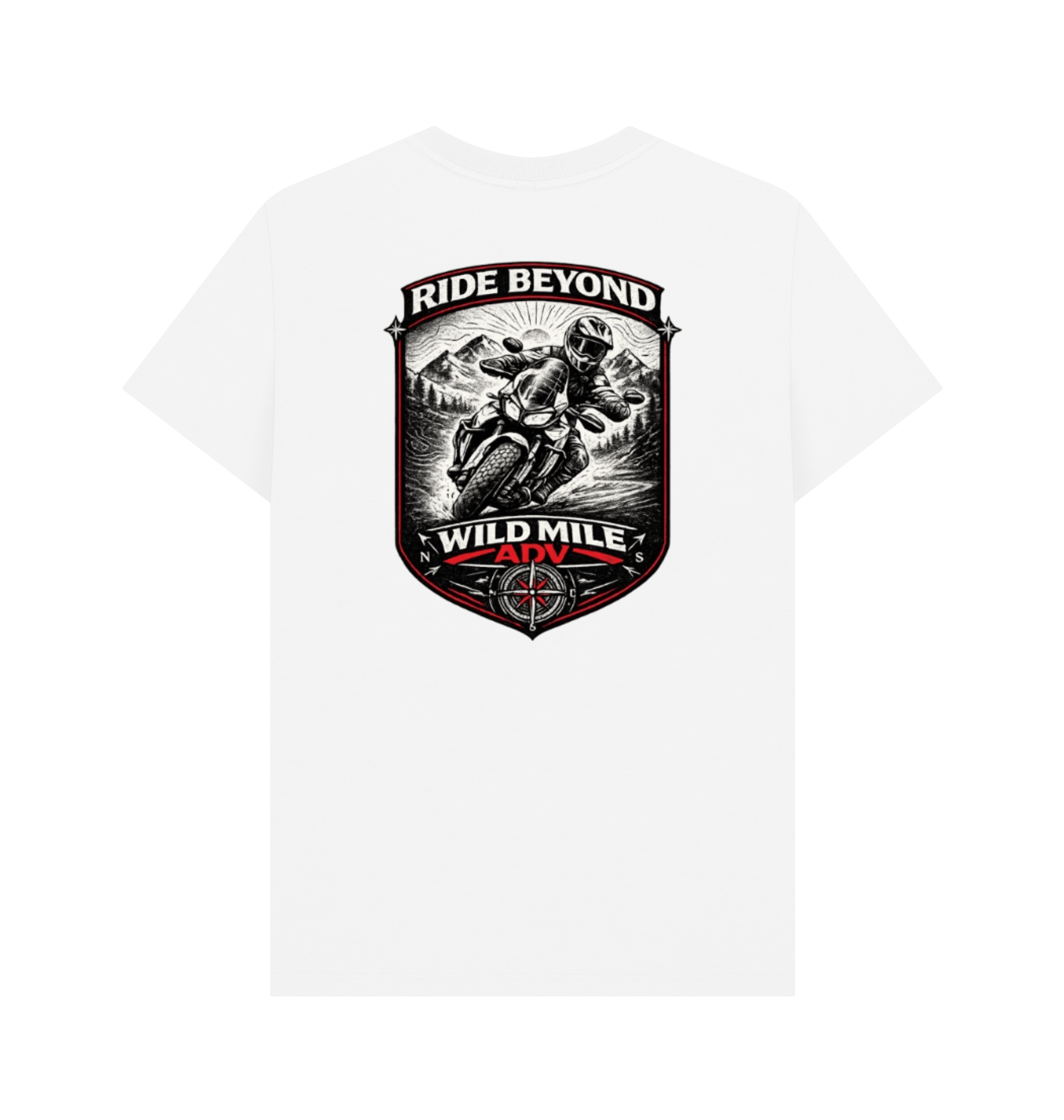 White Printed T-shirt Back