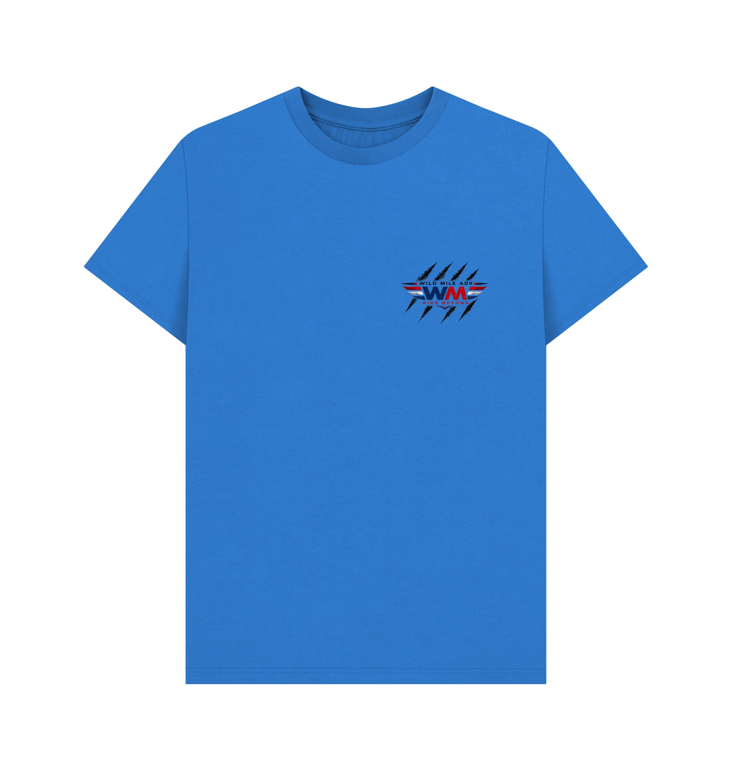 Bright Blue Printed T-shirt Front