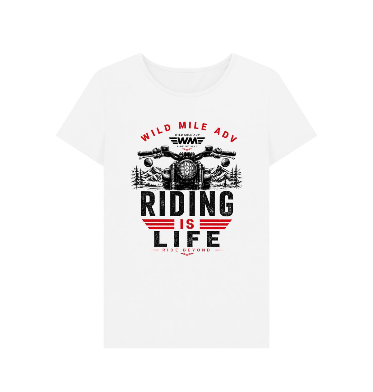 White Printed T-shirt Front
